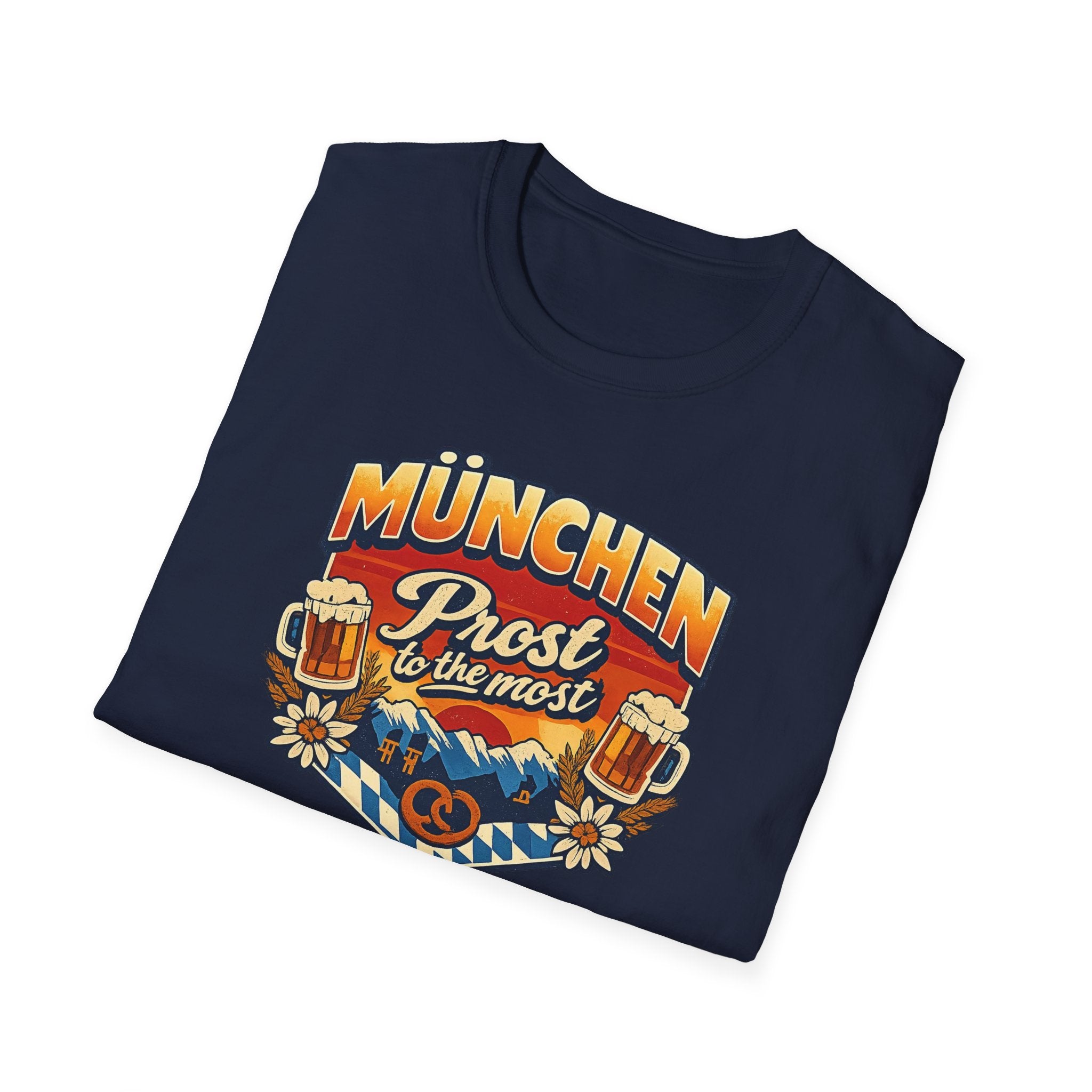 München Prost T-Shirt – Oktoberfest Beer & Pretzel Graphic Tee