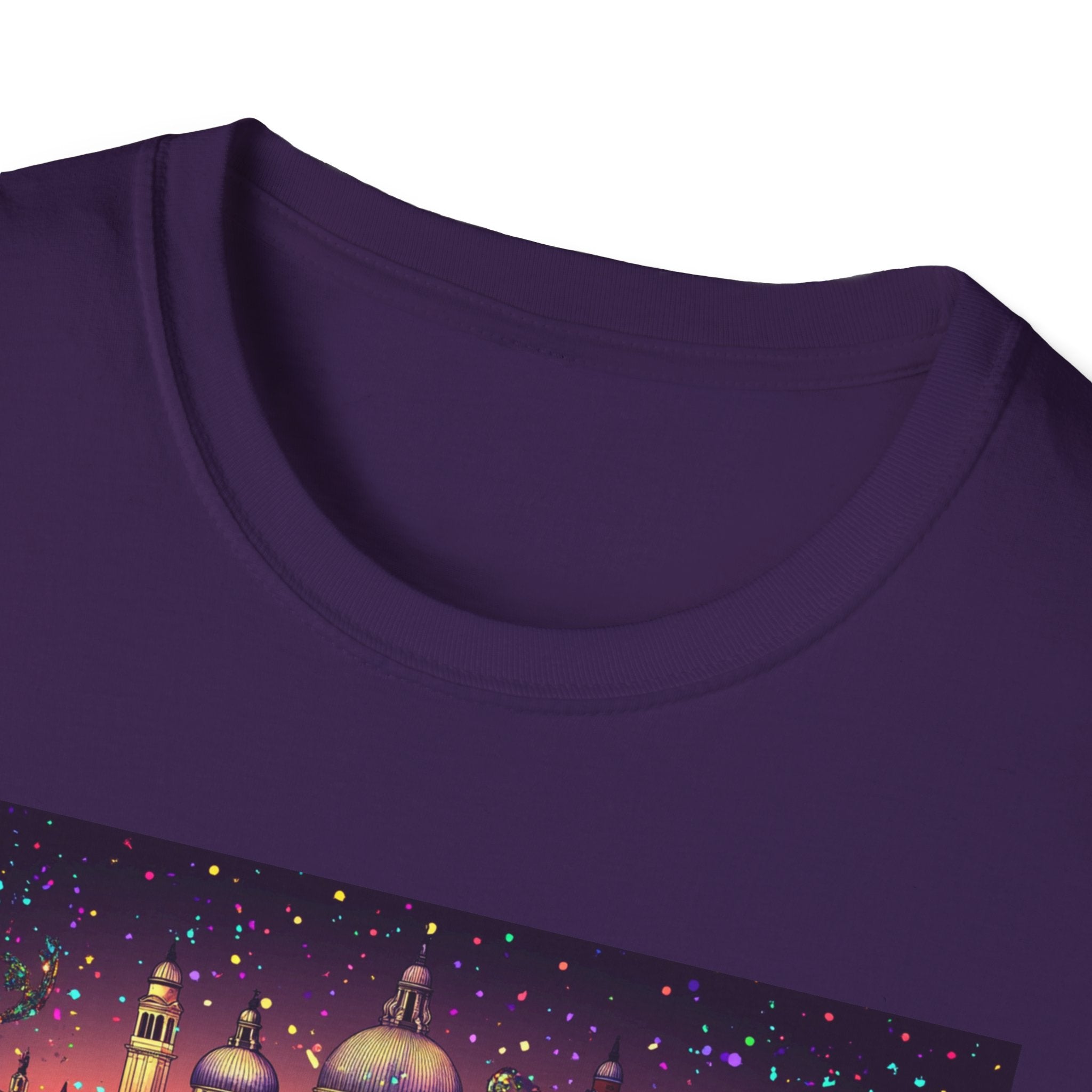 Venice skyline text T-Shirt | Venice Italy cityscape, neon travel tee