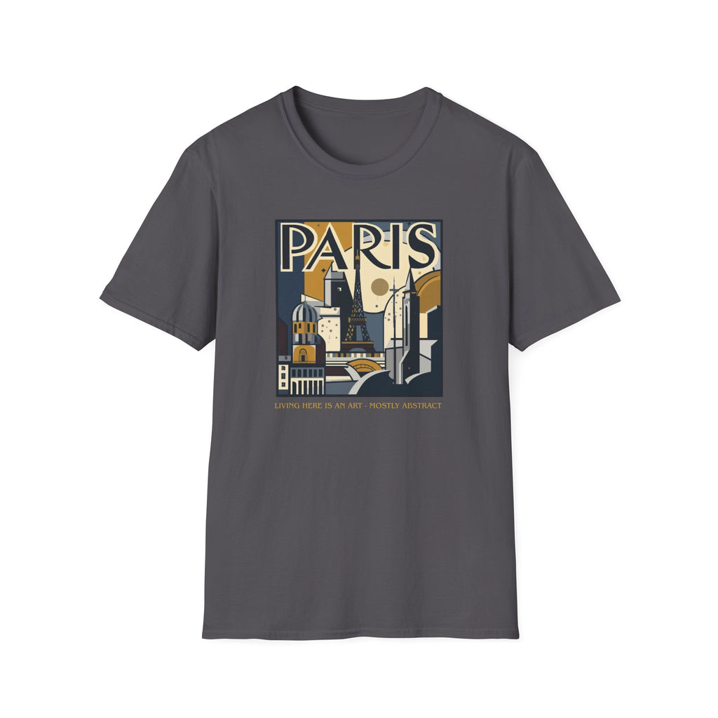 Paris Travel Poster T-Shirt — Retro Art Deco Cityscape Tee