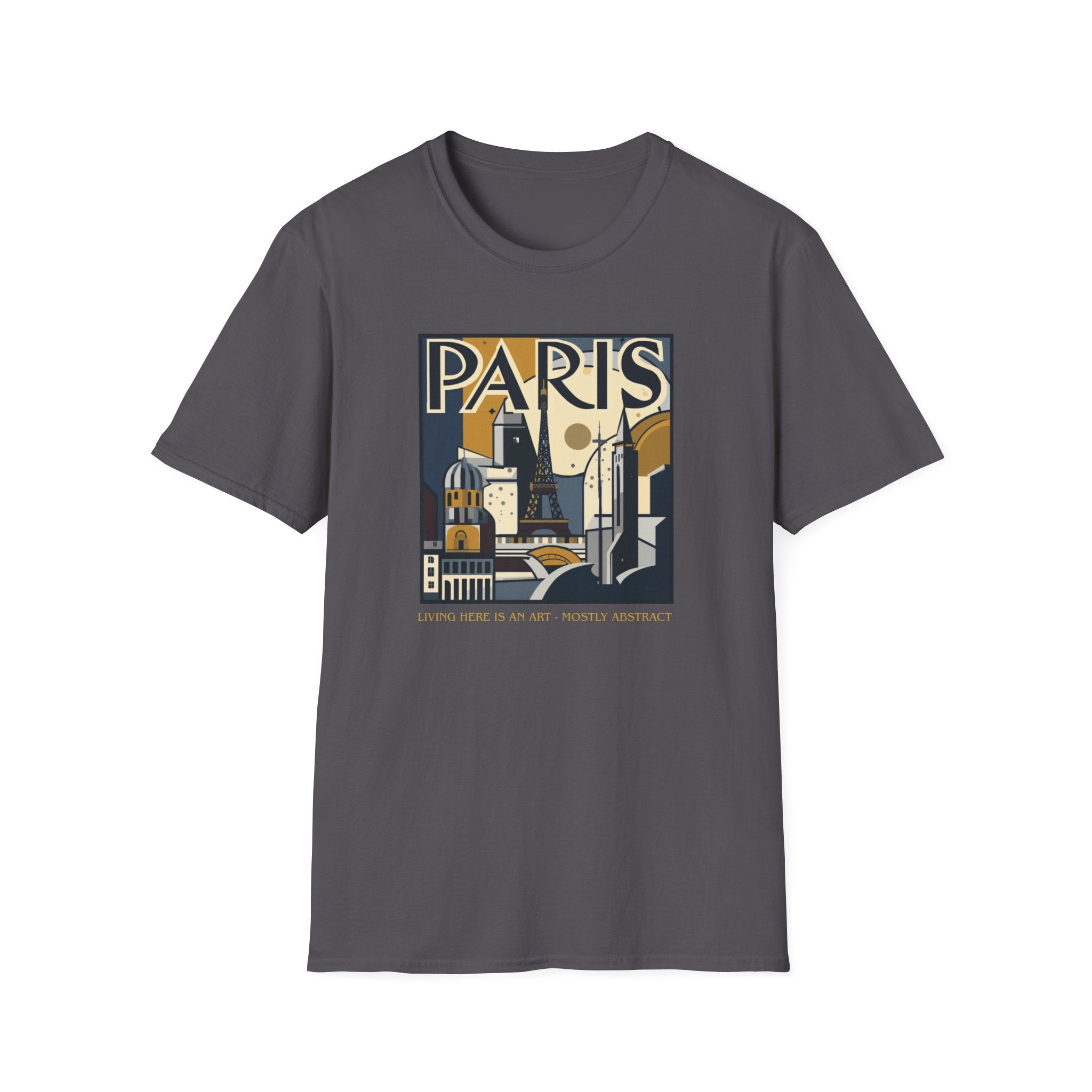 Paris Travel Poster T-Shirt — Retro Art Deco Cityscape Tee