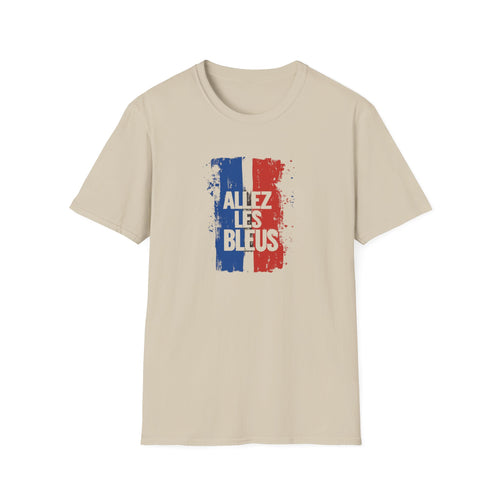 Allez Les Bleus T-Shirt | French Flag Grunge Football Soccer Shirt