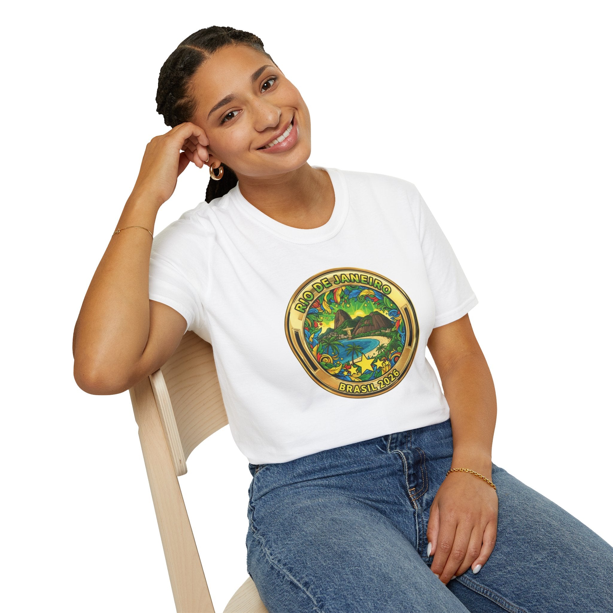 Rio de Janeiro Brazil Travel T-Shirt World Cup 2026 — Vintage Tropical Beach Badge
