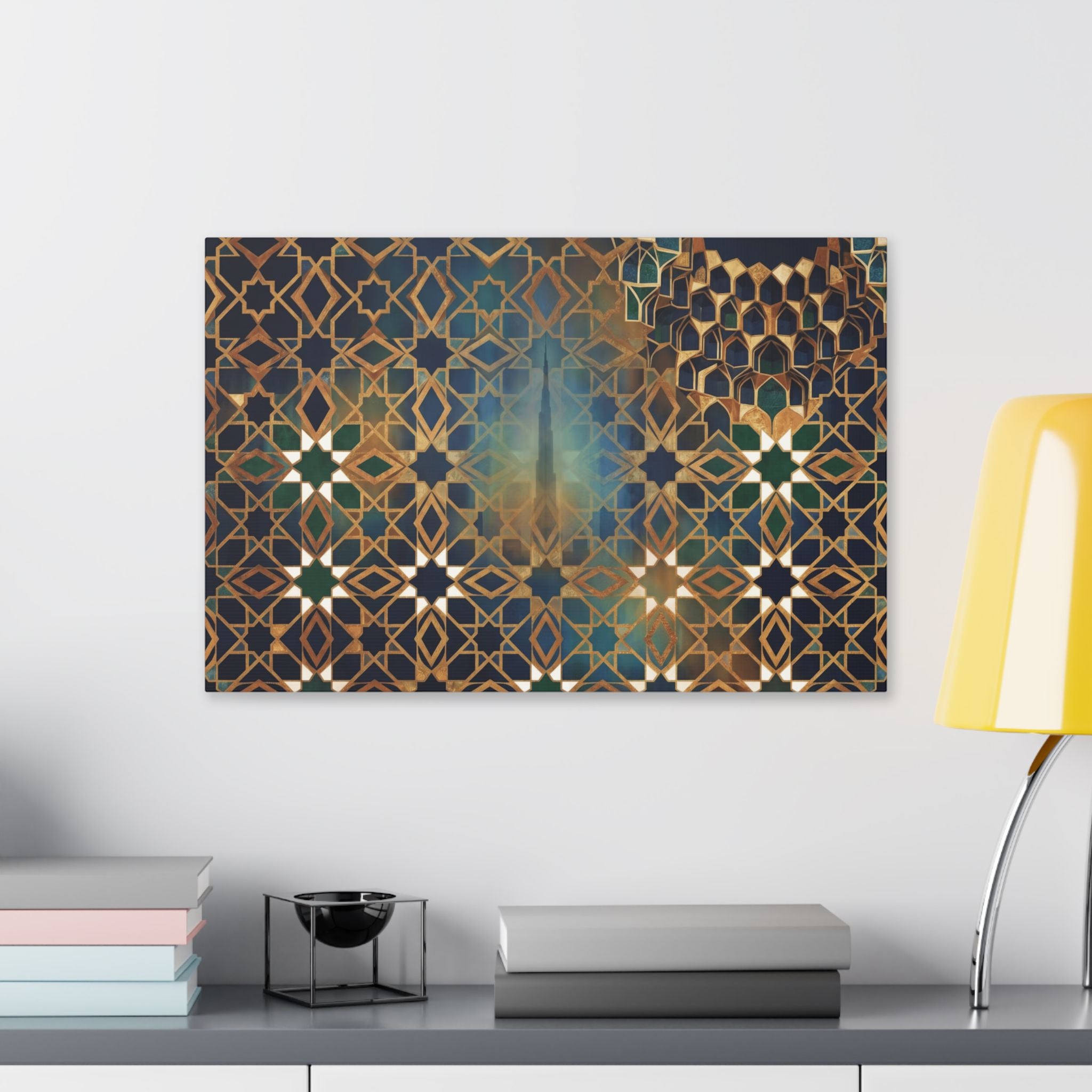 Dubai Geometric Gold Canvas Print