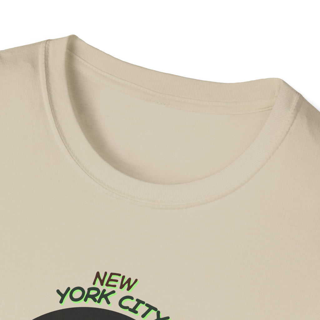 New York City Concrete Jungle T-Shirt | Skyline Silhouette, Green Badge