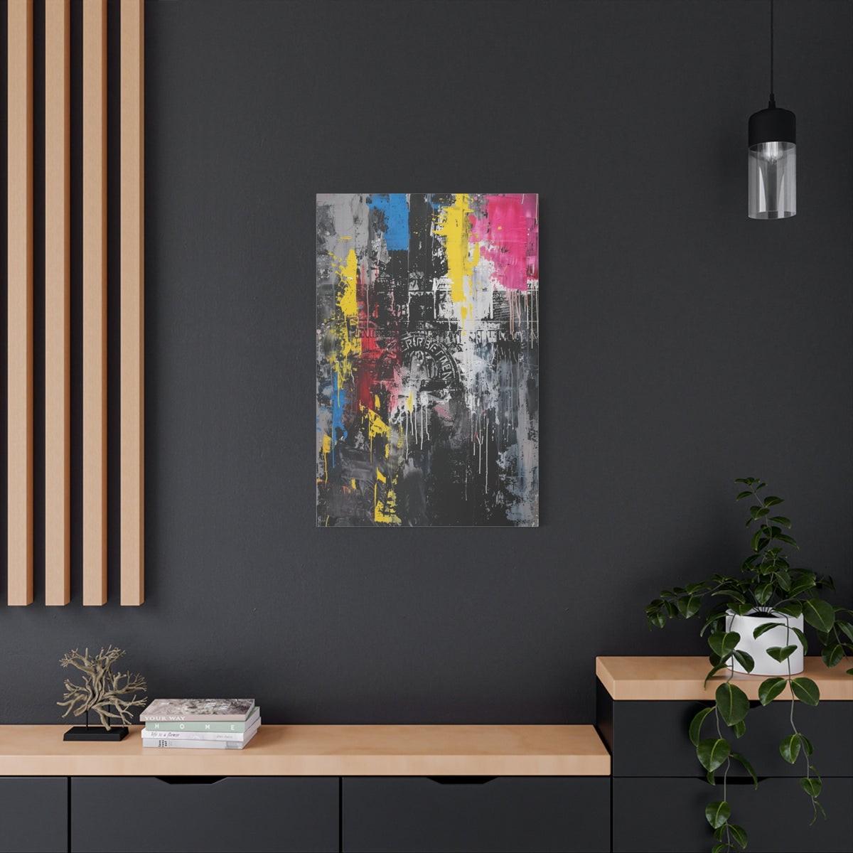 Abstract Urban Graffiti Canvas inspired by Berlin history