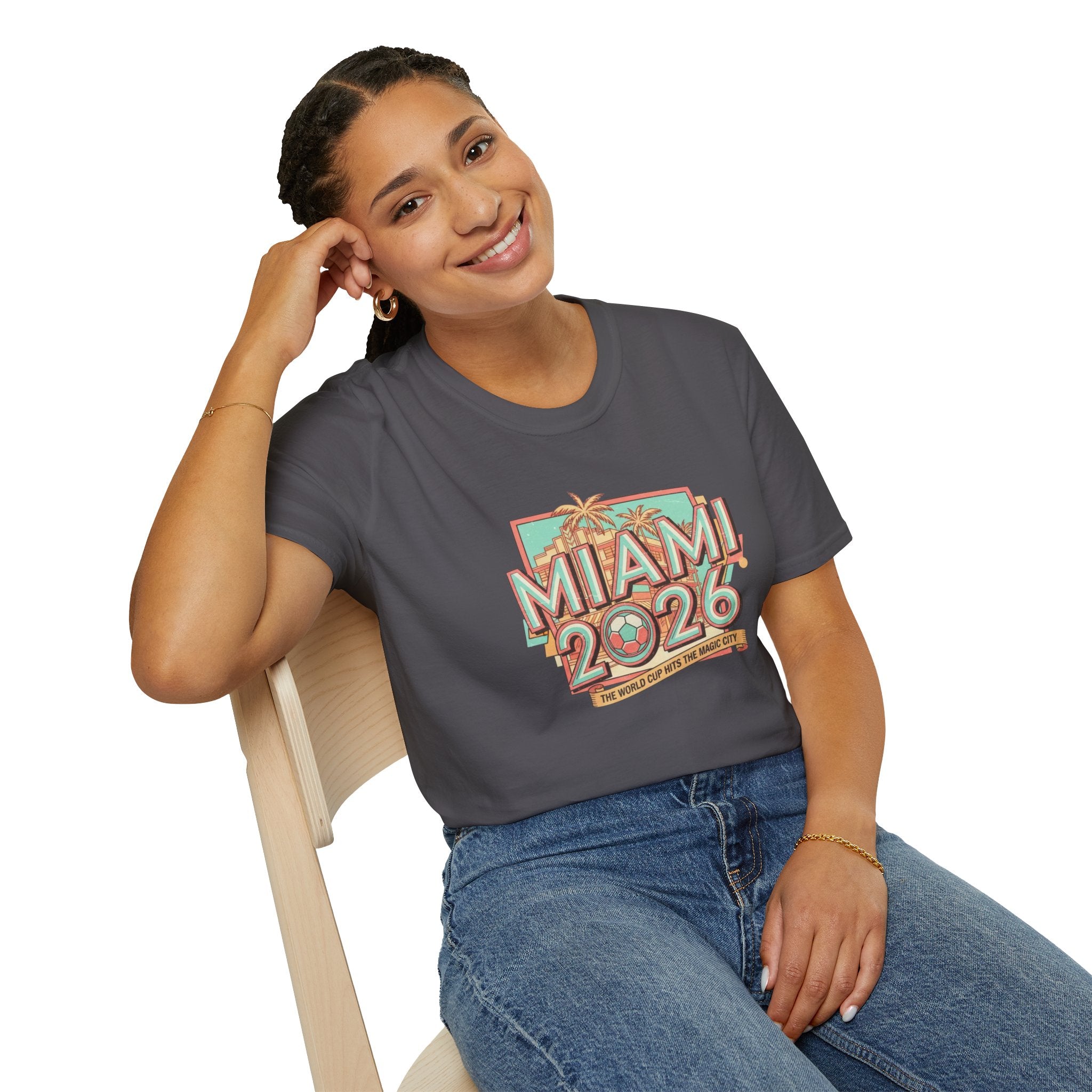 Miami 2026 Retro Palm Beach T-Shirt