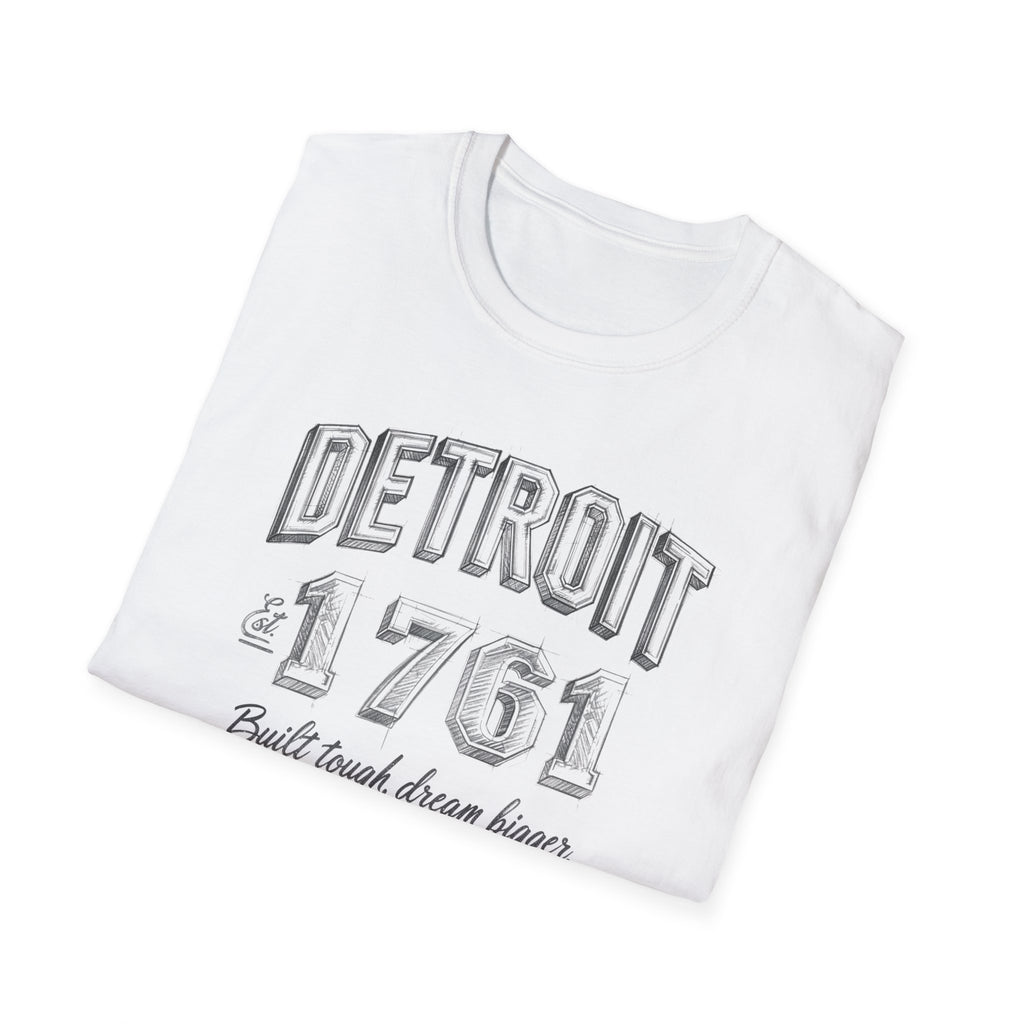 Detroit 1761 T-Shirt — Built Tough, Dream Bigger Vintage City Tee