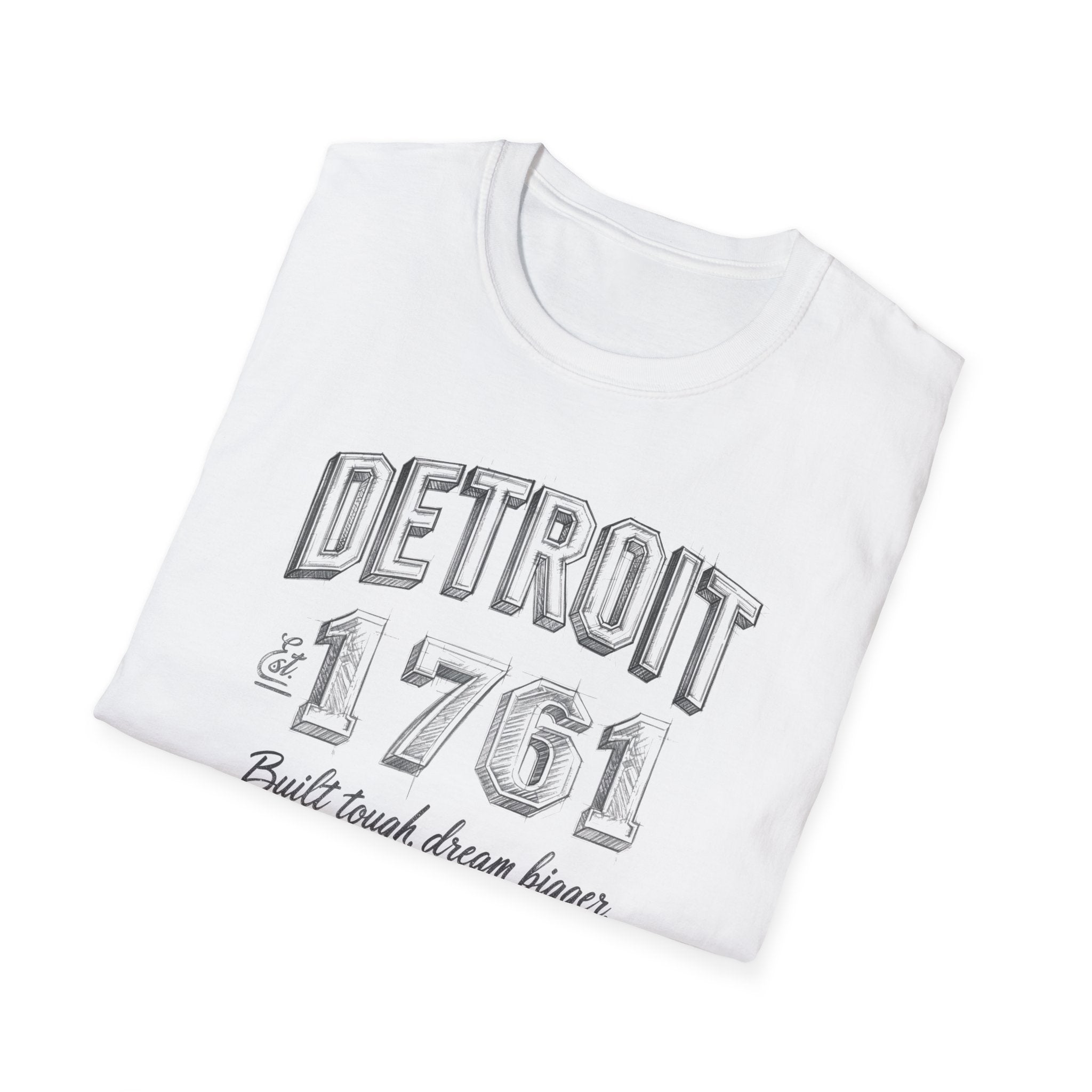 Detroit 1761 T-Shirt — Built Tough, Dream Bigger Vintage City Tee