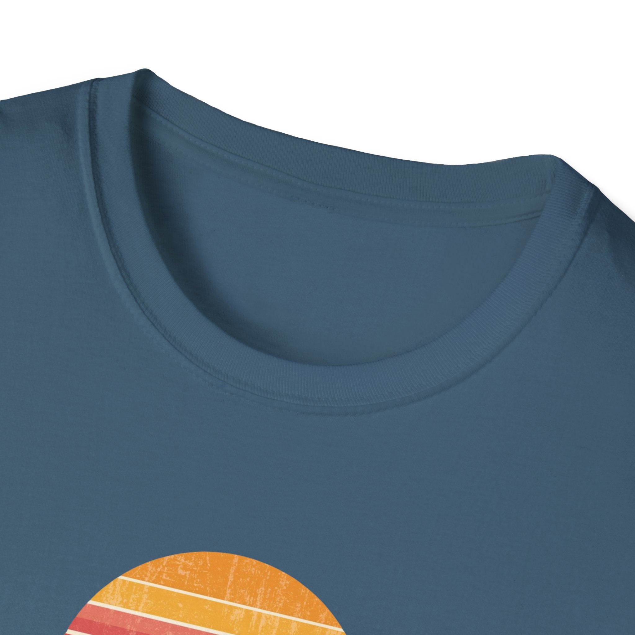 Retro Sunset New York T-Shirt | Vintage Striped City Graphic