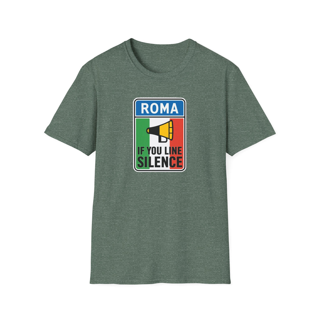 Roma Italian "Honk if you like silence" Unisex Softstyle T-Shirt