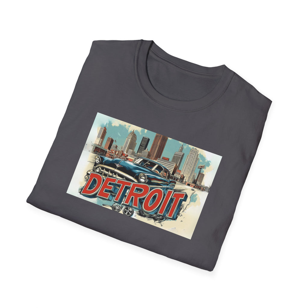 Detroit Classic Car Tee | Detroit skyline vintage graphic T-Shirt