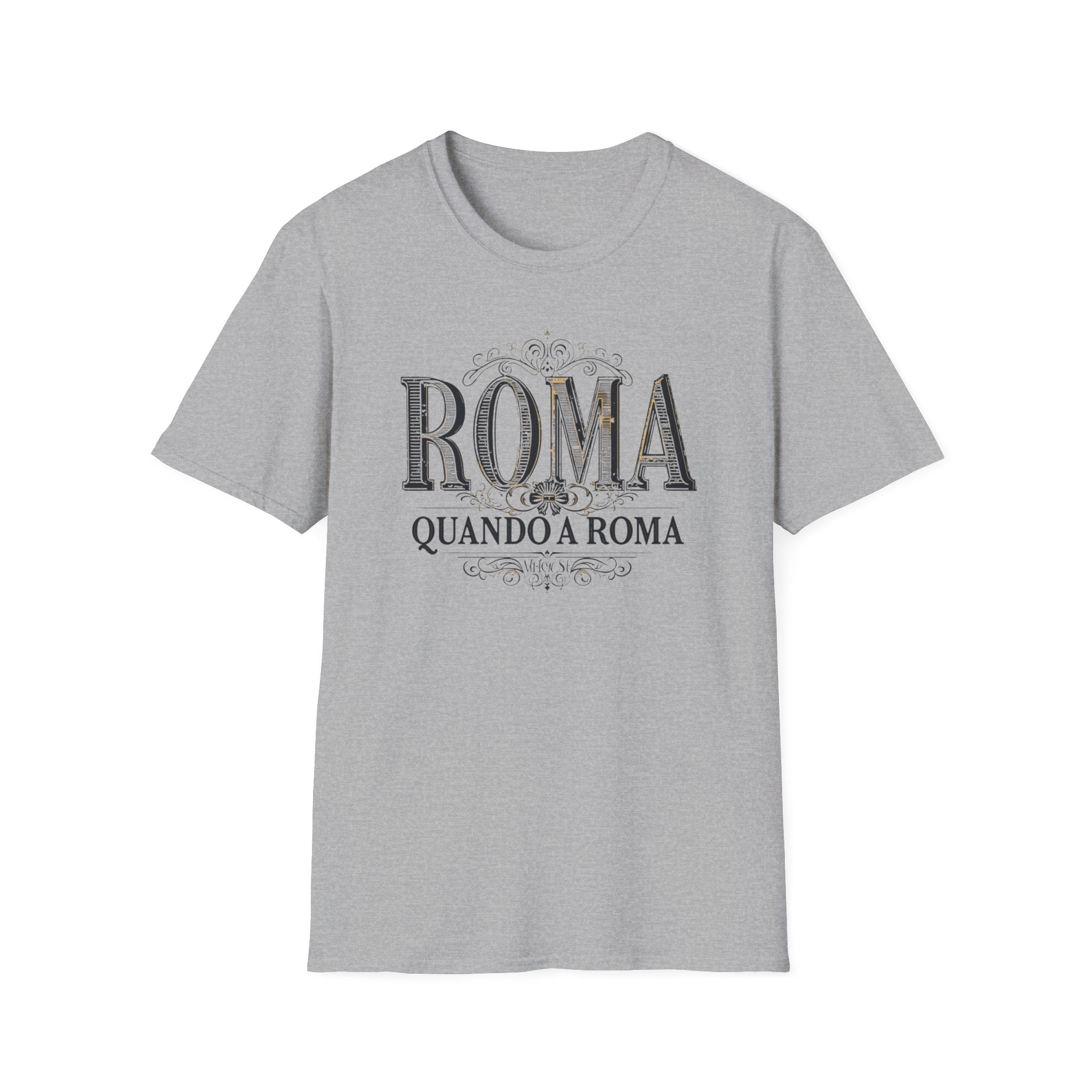 Roma Quando a Roma T-Shirt | Vintage Roman Travel Typography