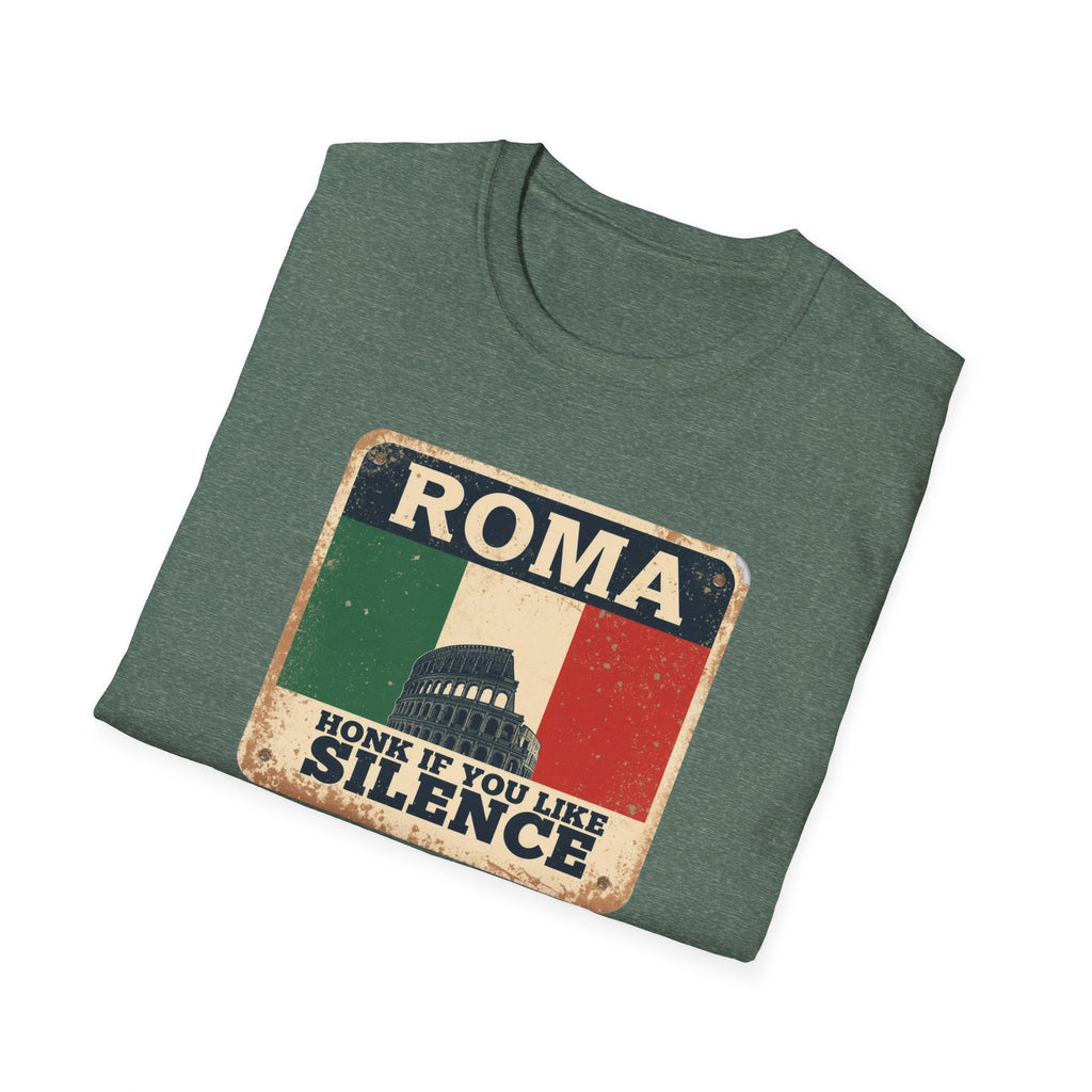 Roma Vintage Italy T-Shirt — "Honk If You Like Silence" Retro Rome Tee