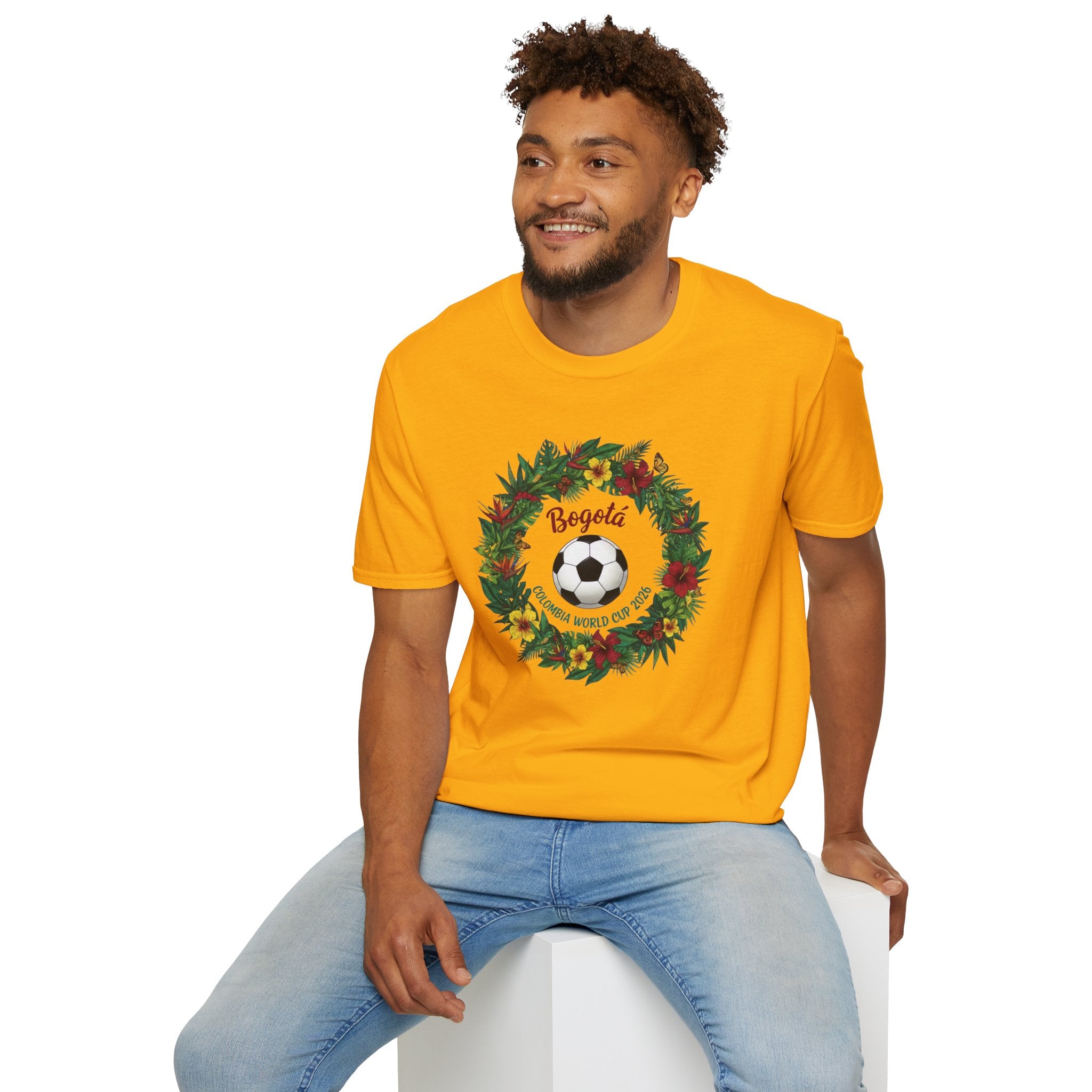 Bogotá Soccer Wreath T-Shirt — World Cup Football Holiday Tee