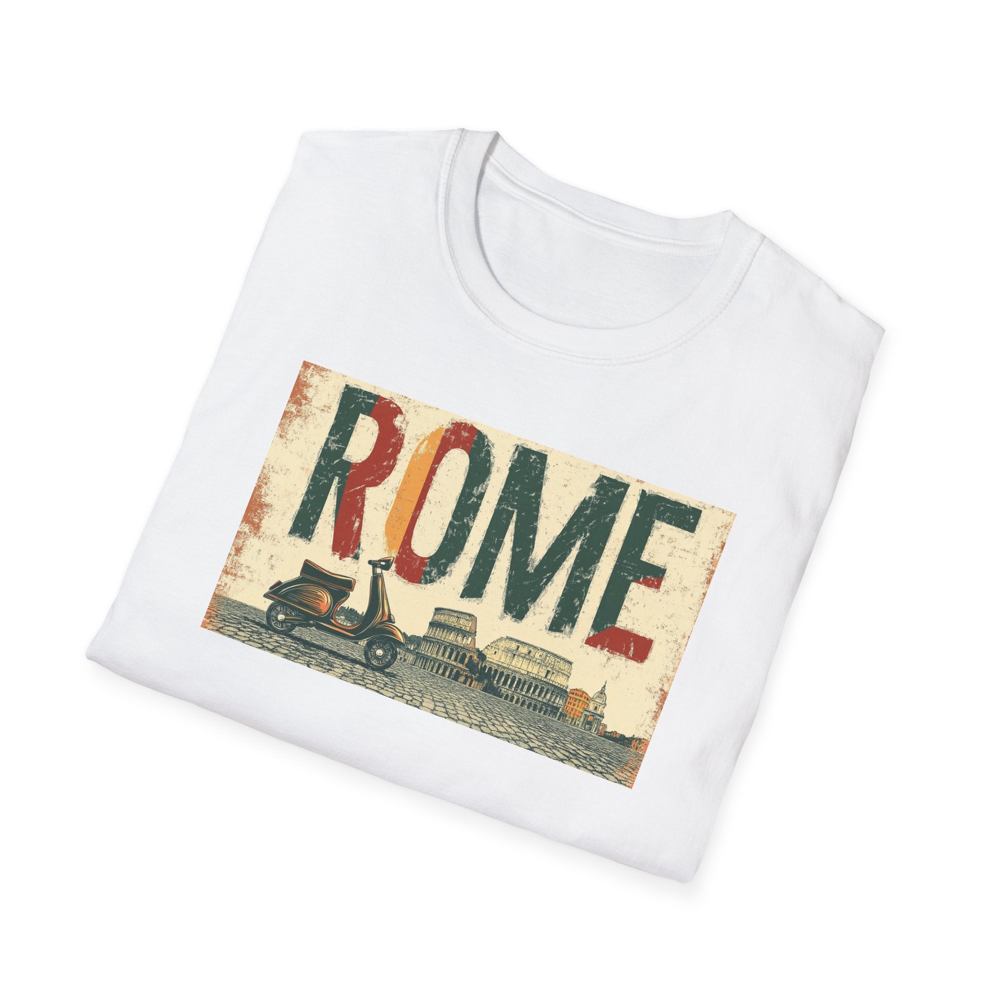 Rome Vintage Travel Graphic T-Shirt | Retro Roman Skyline Tee