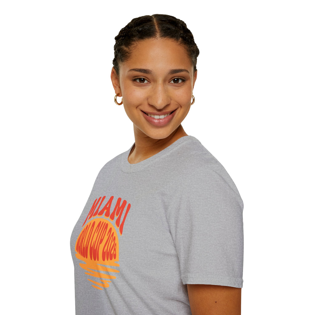 Miami World Cup 2026 T-Shirt – Retro Sunset Soccer Tee