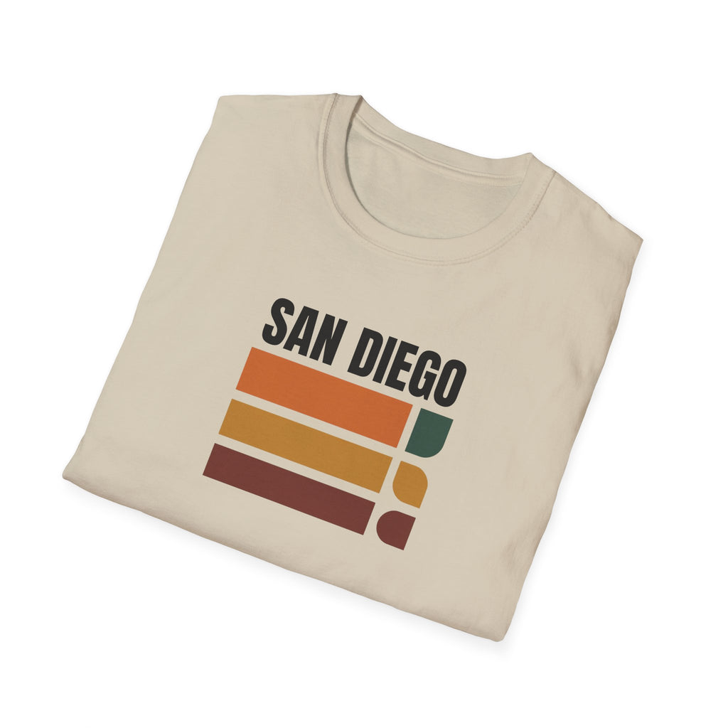 San Diego Retro Stripes T-Shirt | Vintage City Graphic