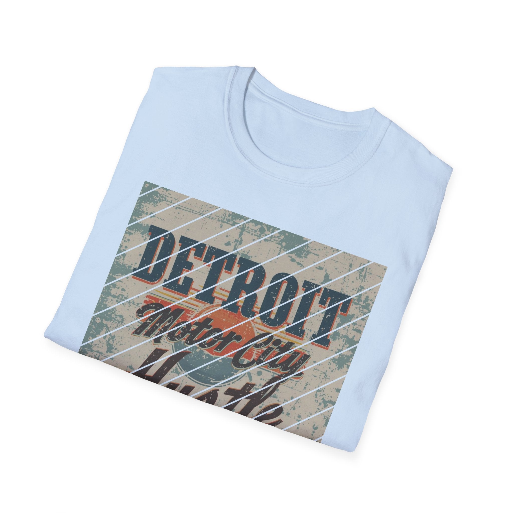 Detroit Hustle T-Shirt — Vintage Distressed Motor City Tee