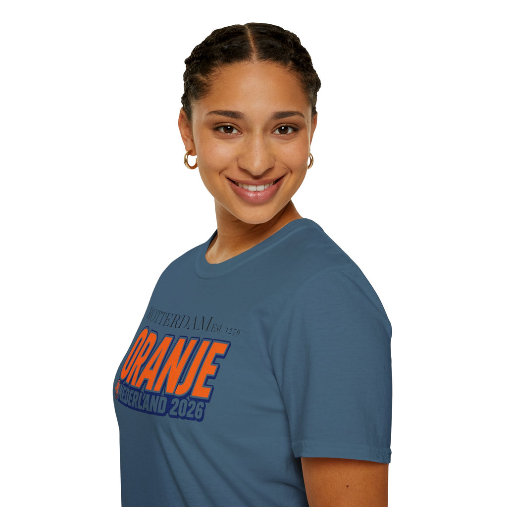 Oranje Nederland 2026 T-Shirt — Rotterdam Football Fan Tee