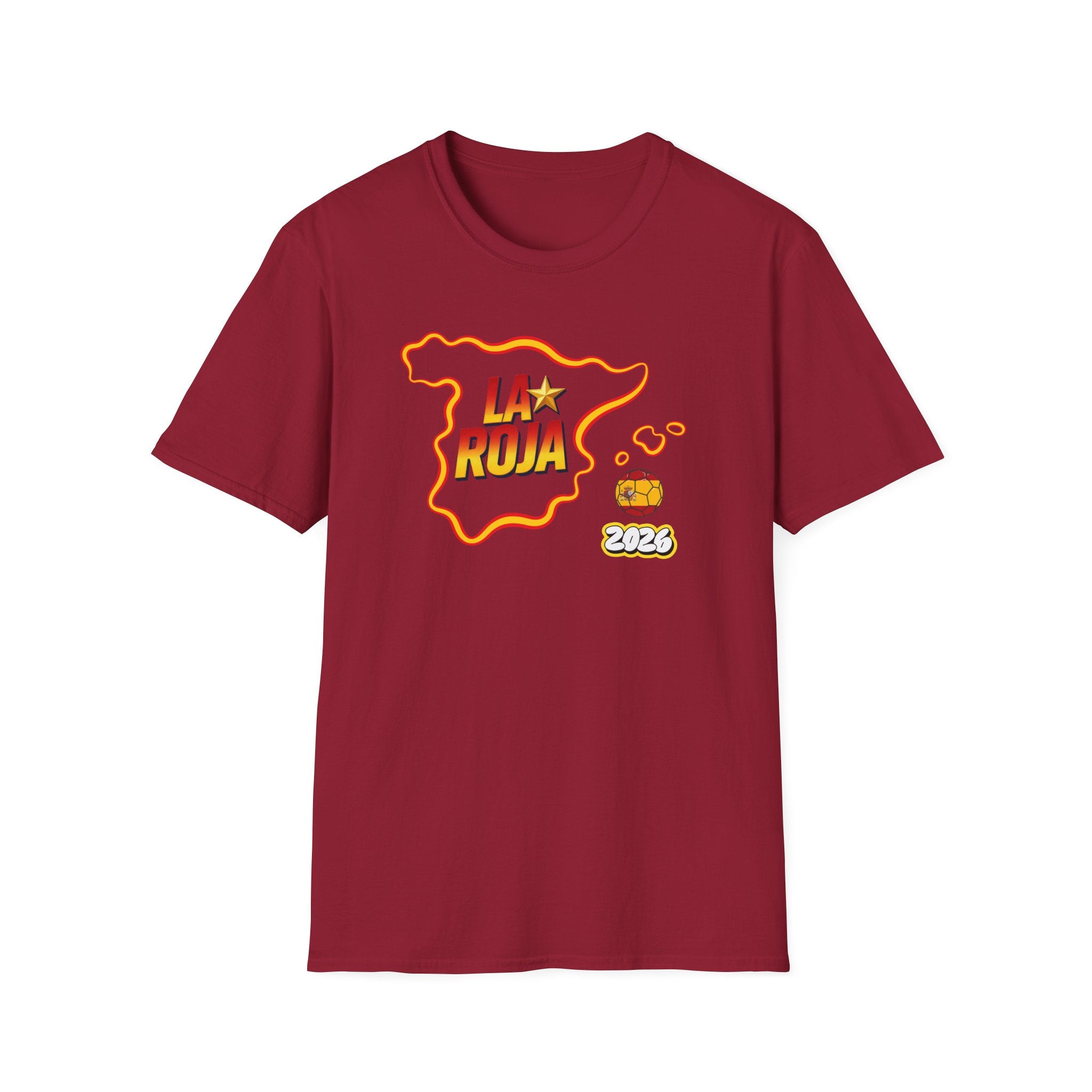 La Roja Spain Map T‑Shirt – 2026 Football World Cup Fan Tee