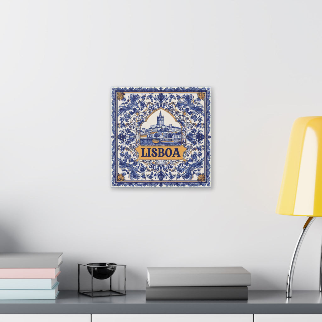Lisboa Decorative Canvas — Portuguese Azulejo Wall Art
