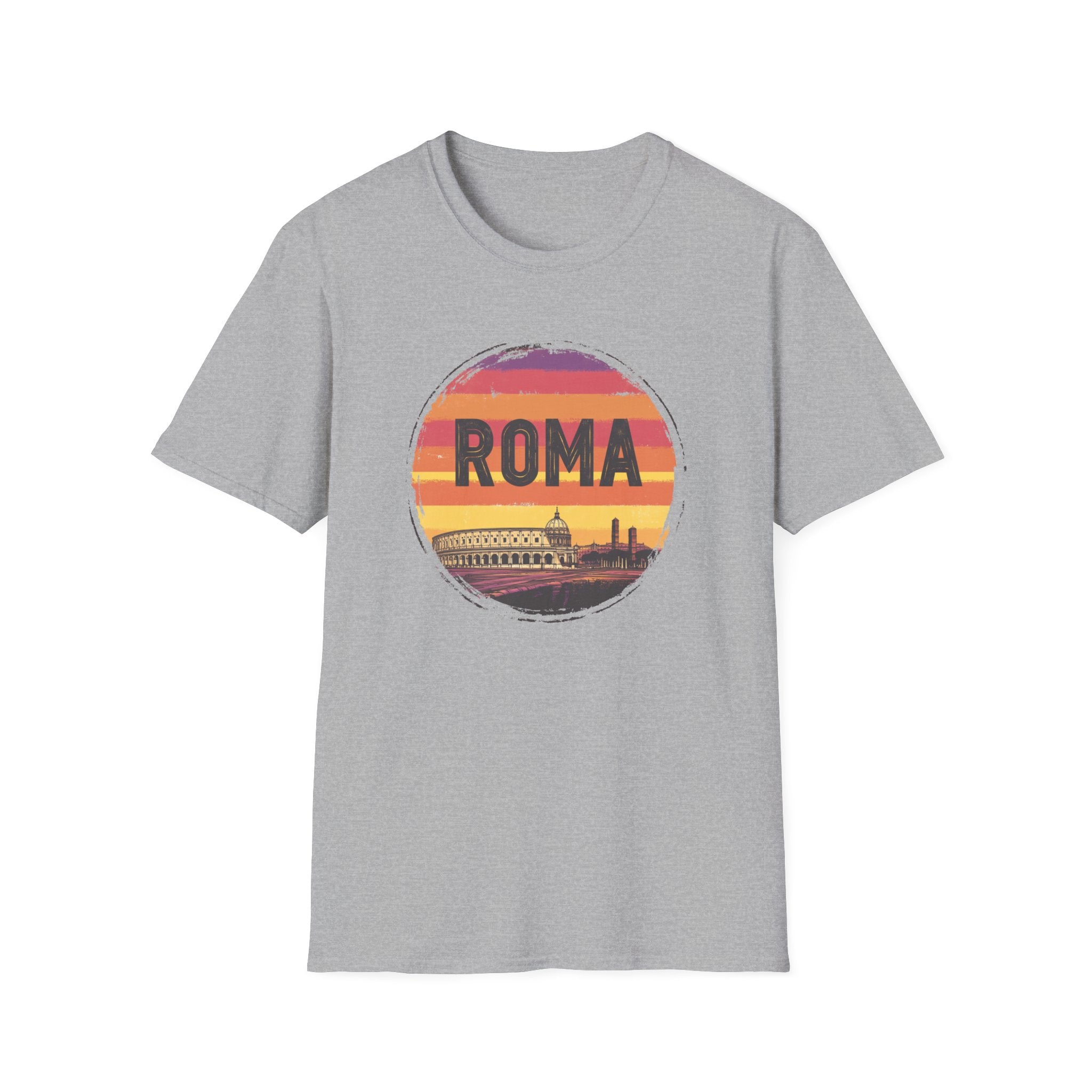 Roma Sunset T-Shirt — Vintage Rome Skyline Tee
