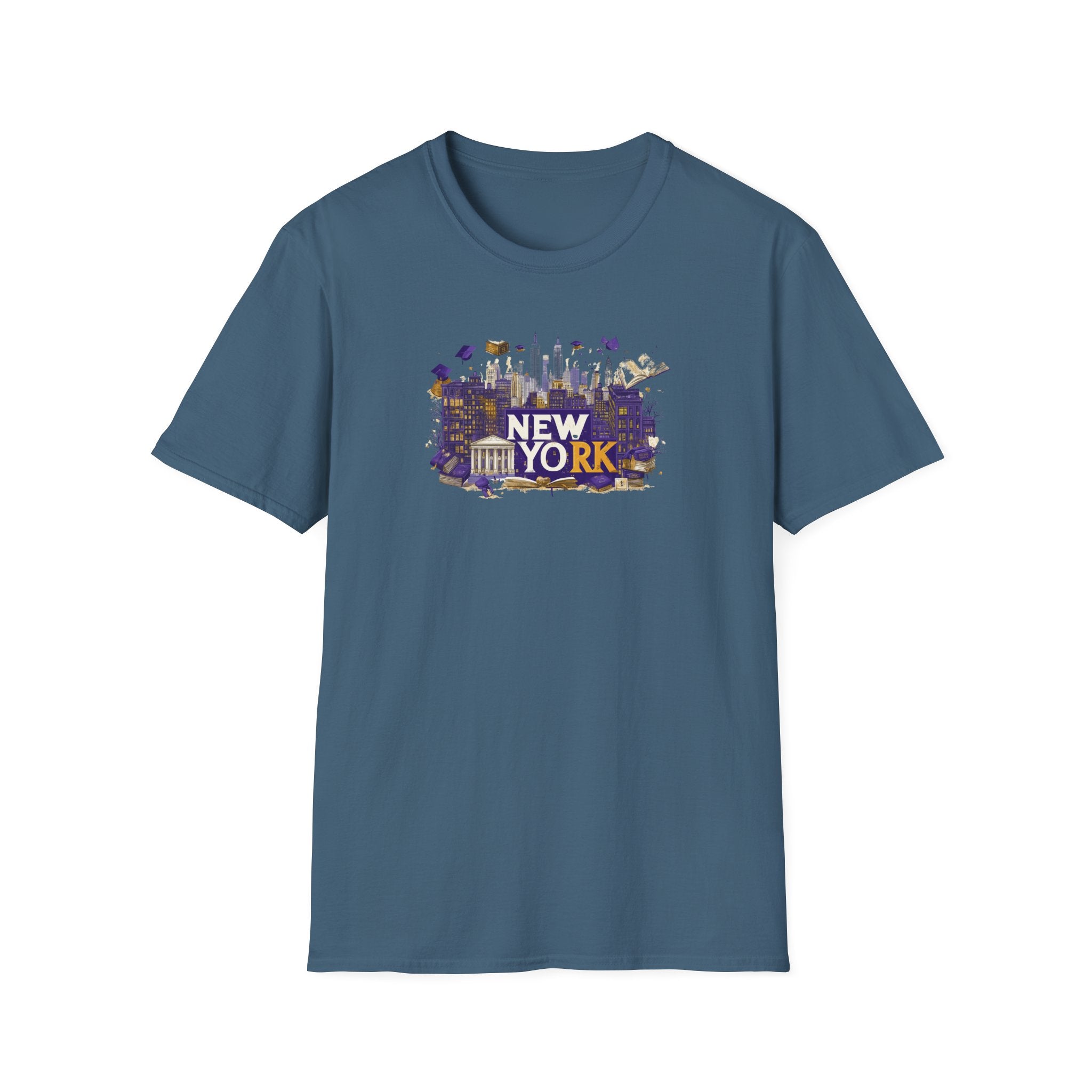 New York Skyline Graphic T-Shirt | Cityscape, Statue of Liberty, Urban Landmarks