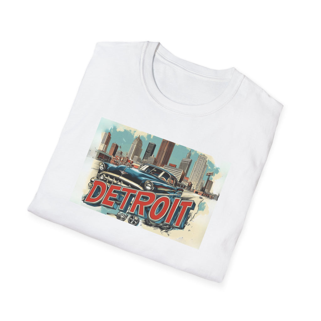 Detroit Classic Car Tee | Detroit skyline vintage graphic T-Shirt
