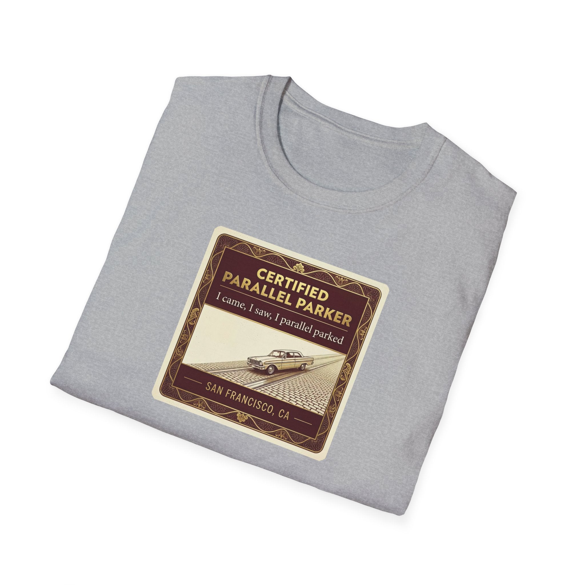 Vintage Airplane T-Shirt — "Certified Parallel Parker" Retro Pilot Tee