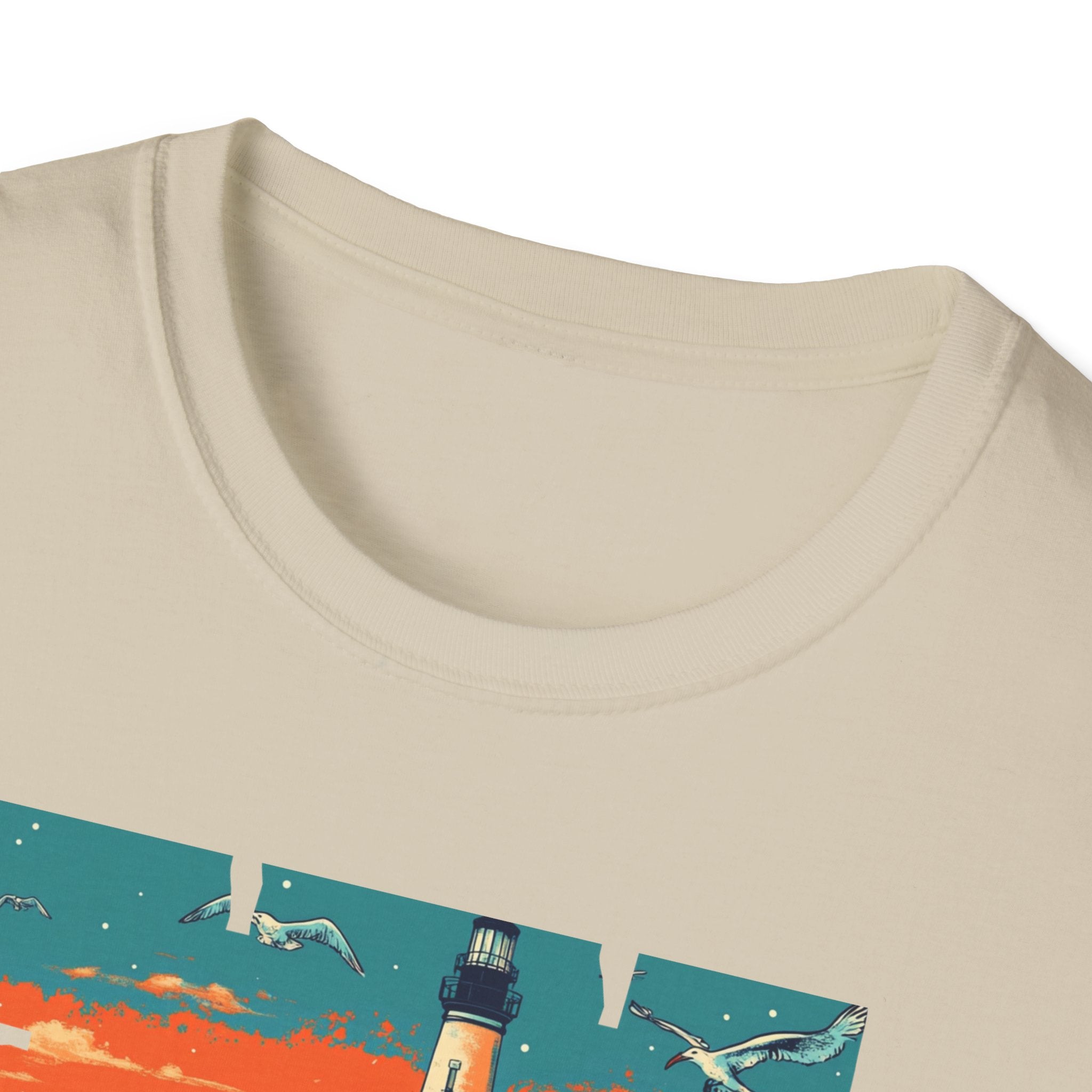 San Sebastian Lighthouse Vintage Poster T-Shirt | Coastal Travel Tee