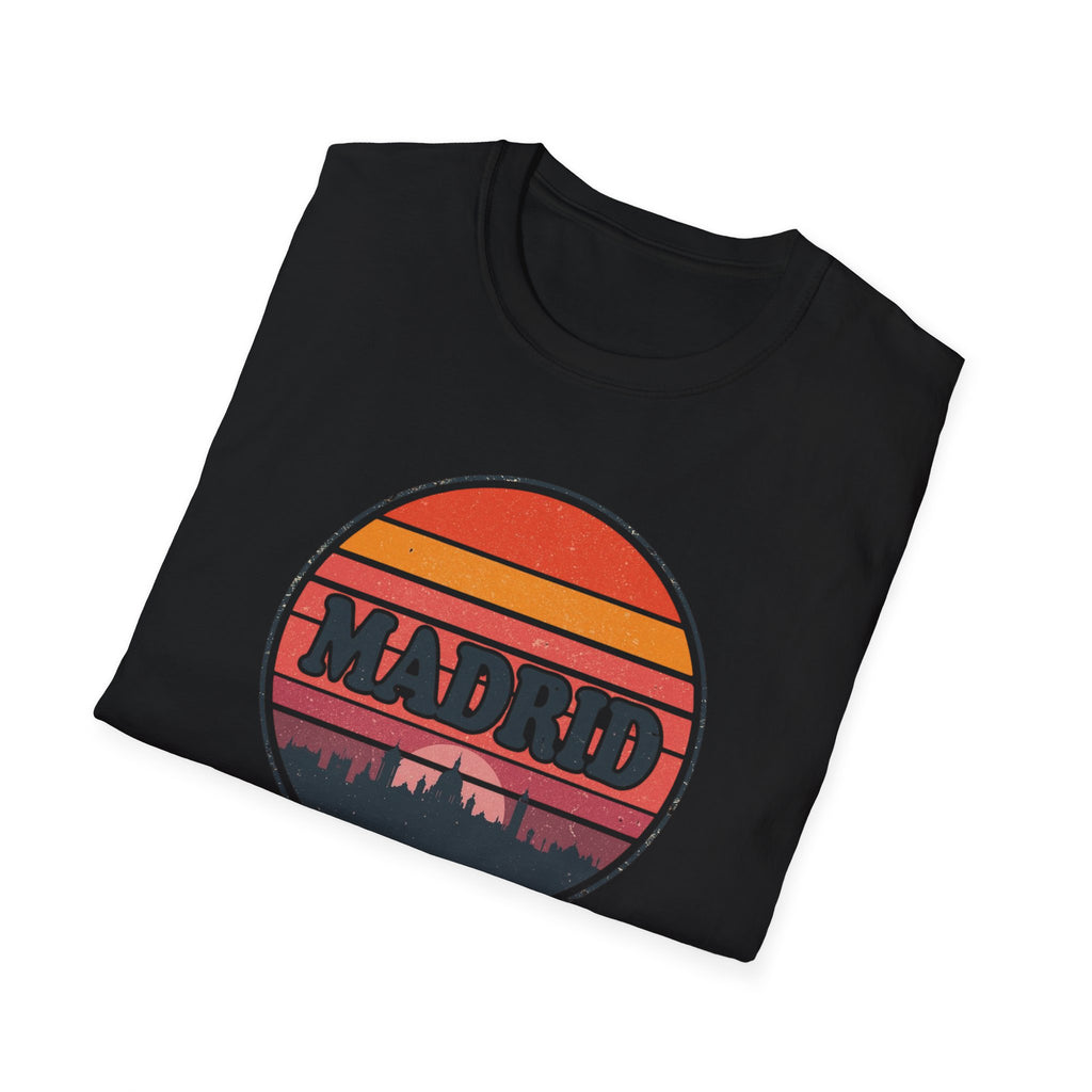 Madrid Sunset T-Shirt — Vintage Skyline Graphic Tee