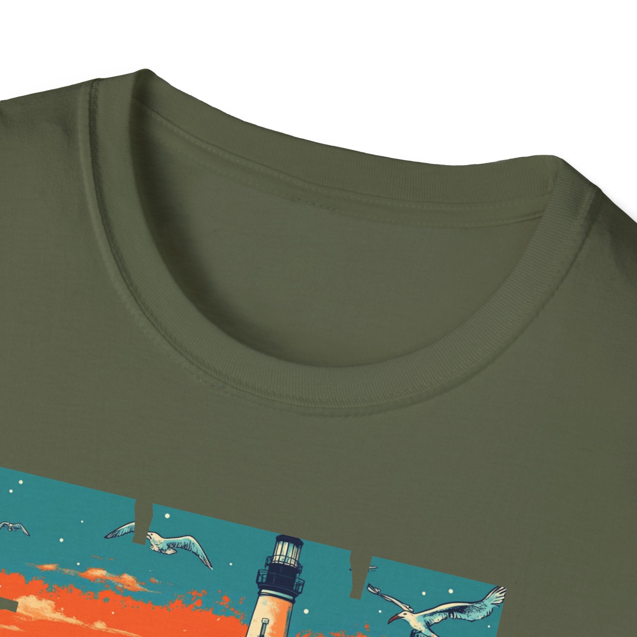 San Sebastian Lighthouse Vintage Poster T-Shirt | Coastal Travel Tee