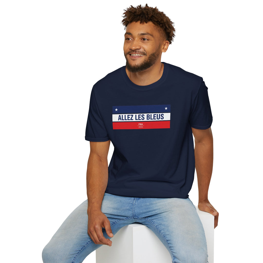 T-Shirt — Allez Les Bleus French Flag Soccer Supporter Tee