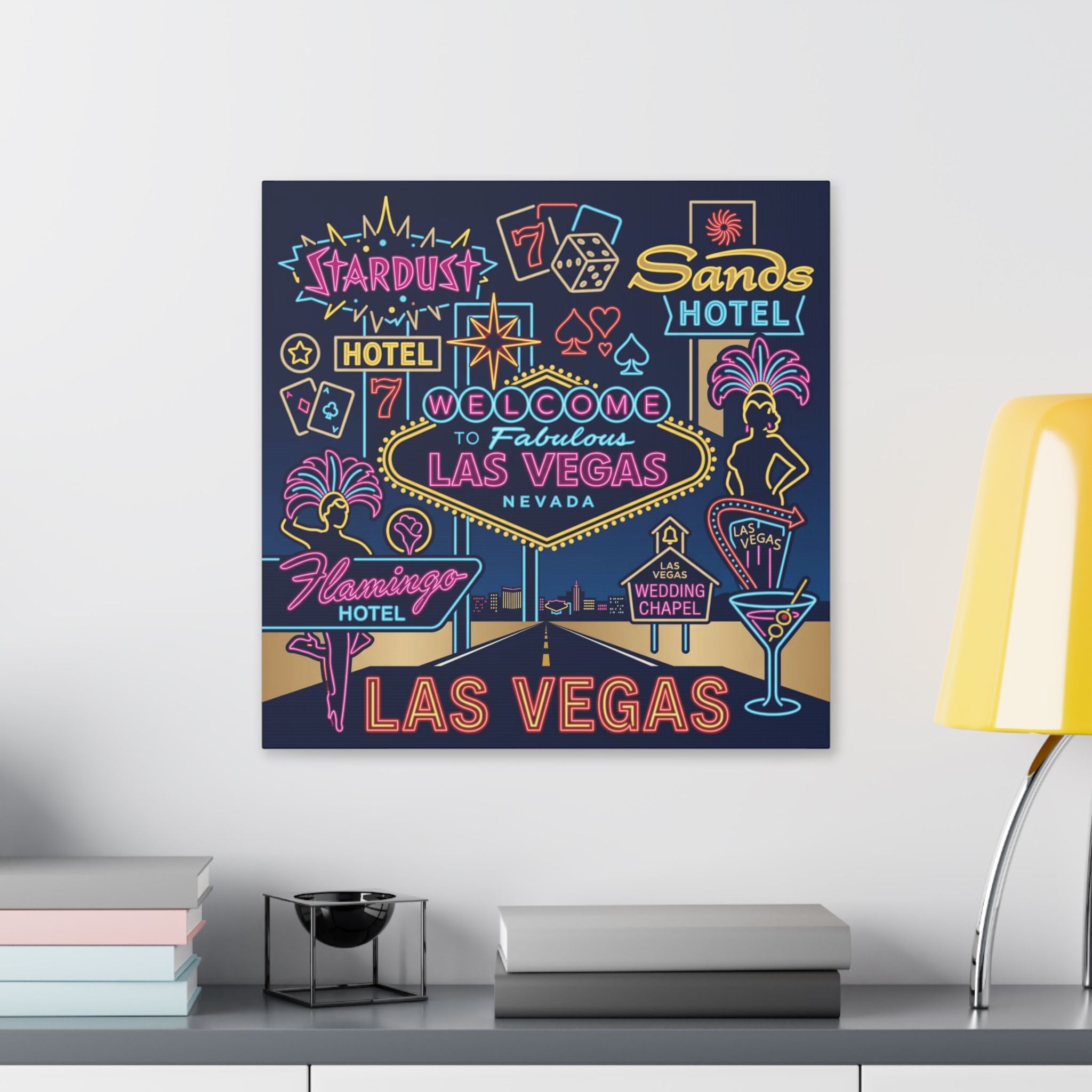 Las Vegas Neon Signs Canvas