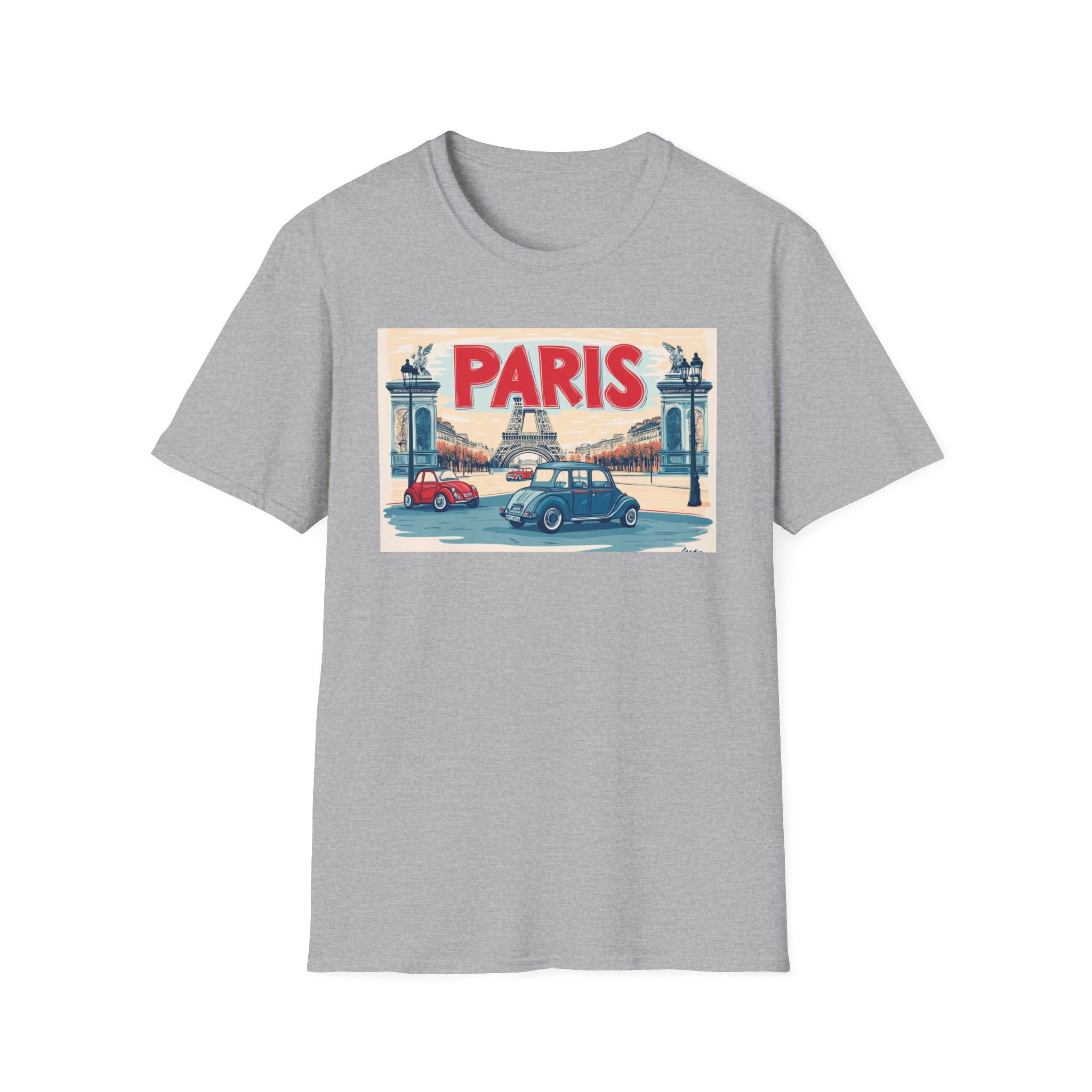 Paris Vintage Postcard T-Shirt | Eiffel Tower Retro Travel Tee