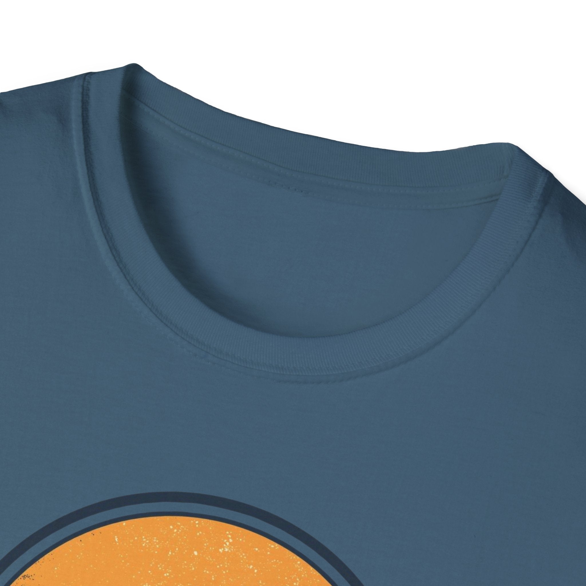 Boston Skyline Circle T‑Shirt — Retro Sunset City Graphic