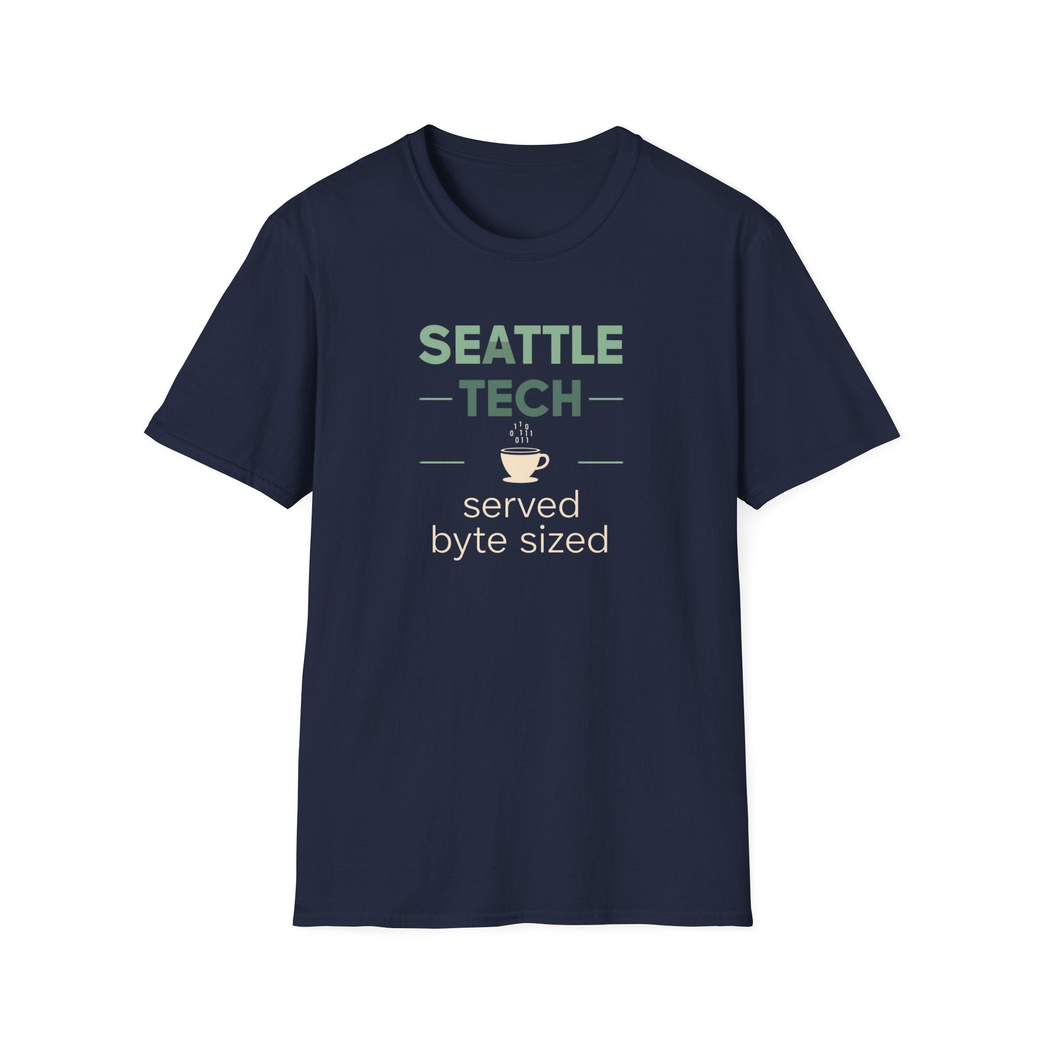 Seattle Tech T-Shirt – “served byte sized” Coffee & Coding Tee