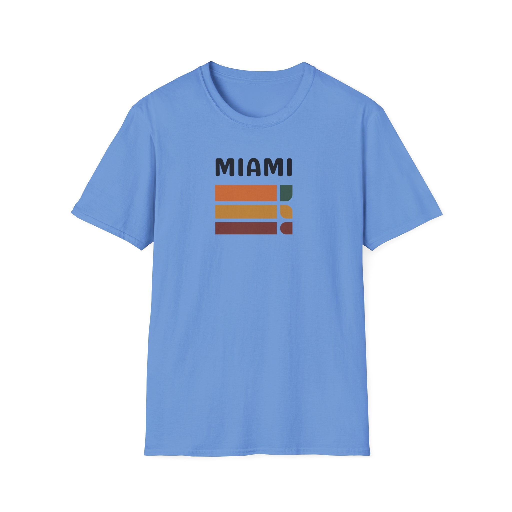Miami Retro Stripes T-Shirt | Vintage Sunset Bars Tee