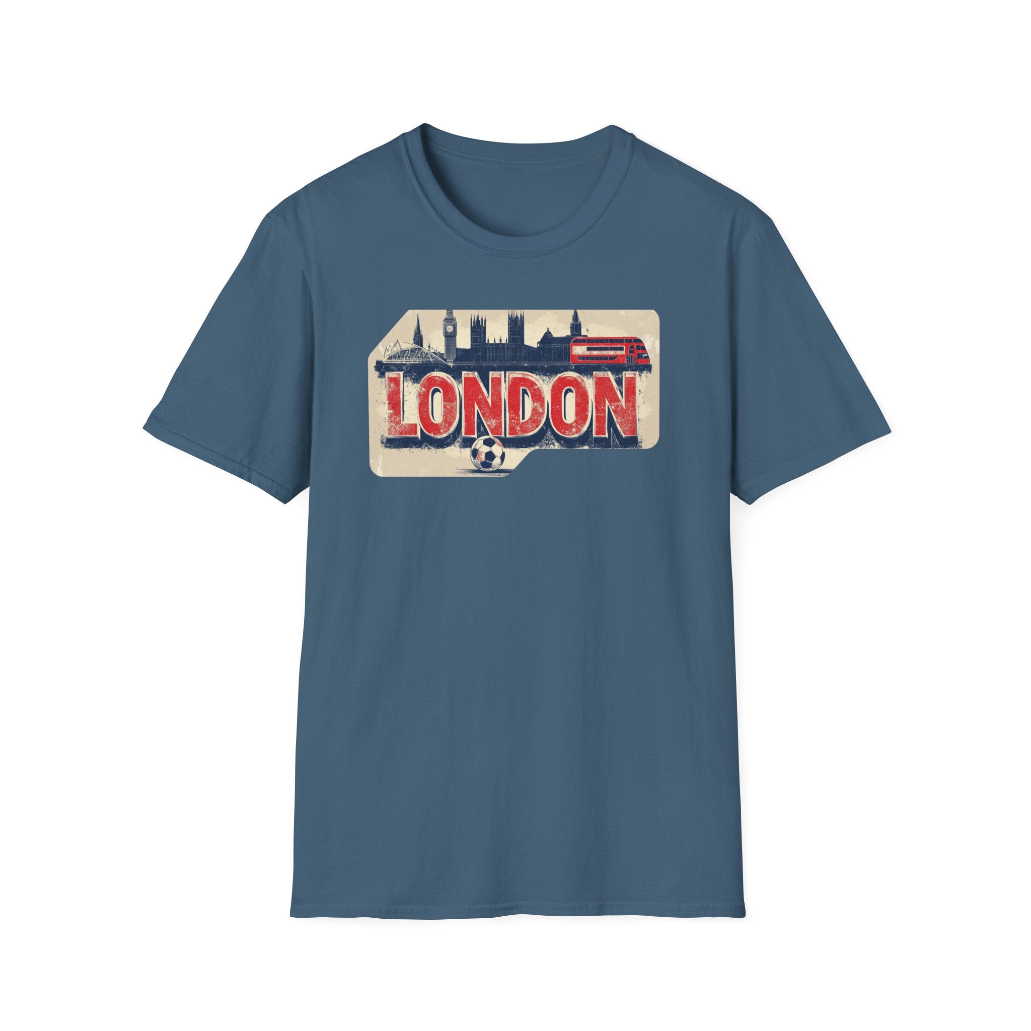 London Vintage Sign T-Shirt | Skyline, Union Jack Bus