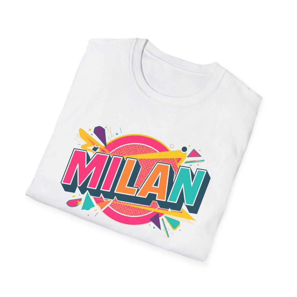 Milan Retro Pop Graphic T-Shirt — Colorful City Name Tee