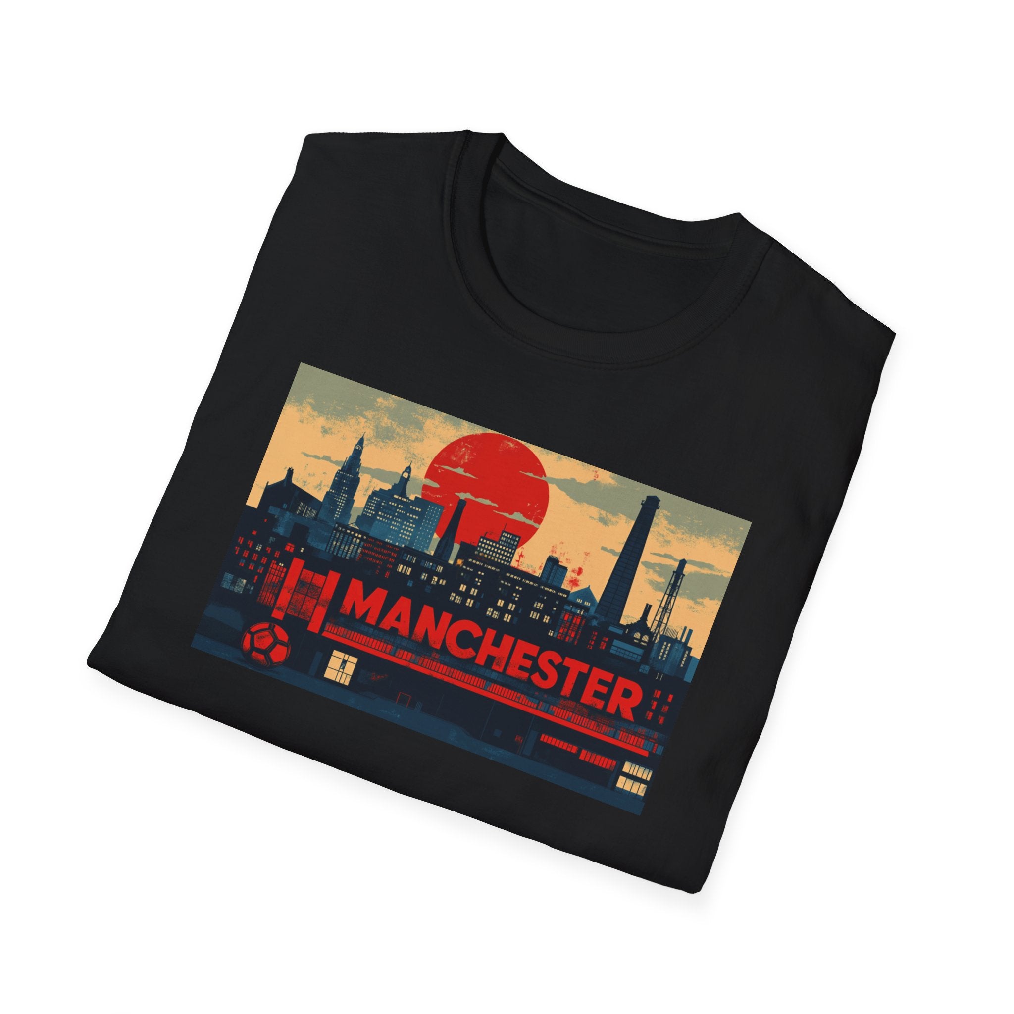 Manchester Skyline T-Shirt | Retro Cityscape Travel Tee