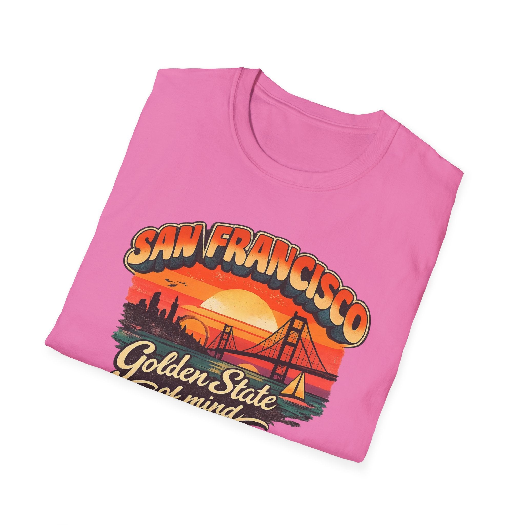 San Francisco Golden State T-Shirt — 'Golden State of Mind' Retro Sunset Tee