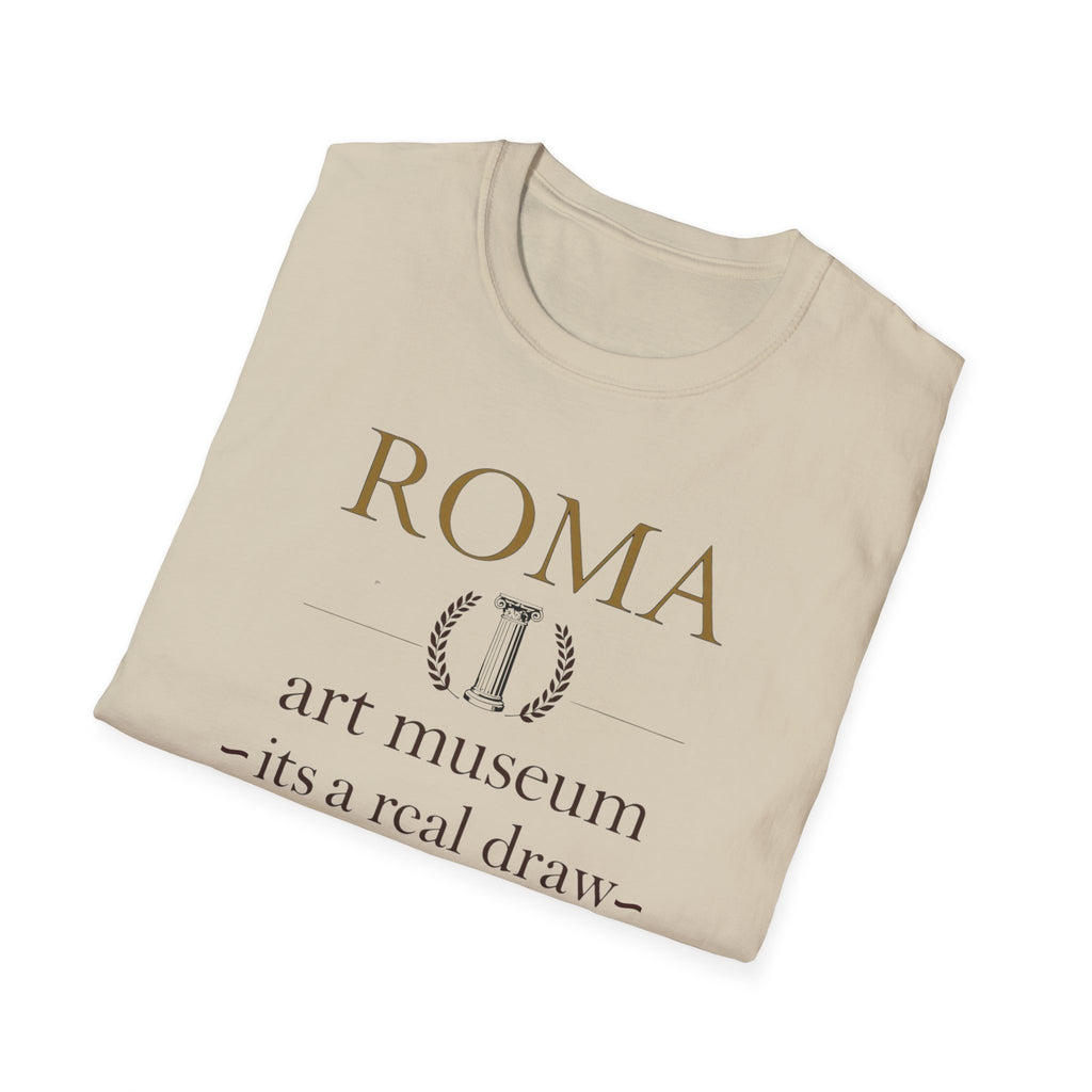 Roma Art Museum T-Shirt — "It’s a Real Draw" Vintage Travel Tee