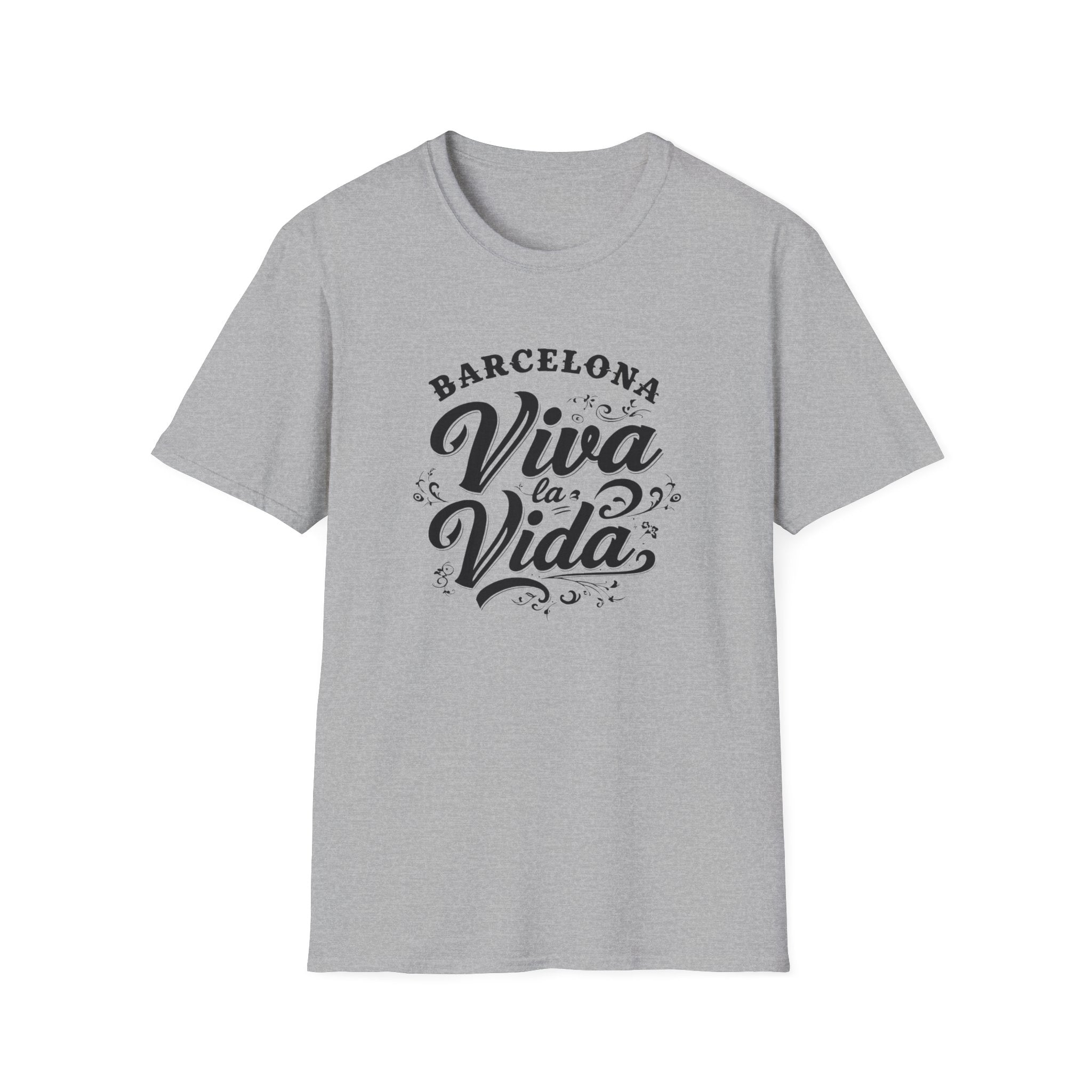 Barcelona Viva la Vida T-Shirt | Spanish Phrase Typography Tee