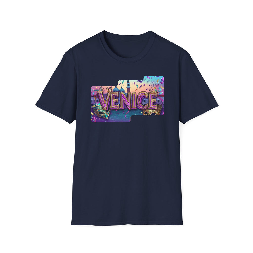 Venice Retro Neon Block T-Shirt | City Travel Souvenir