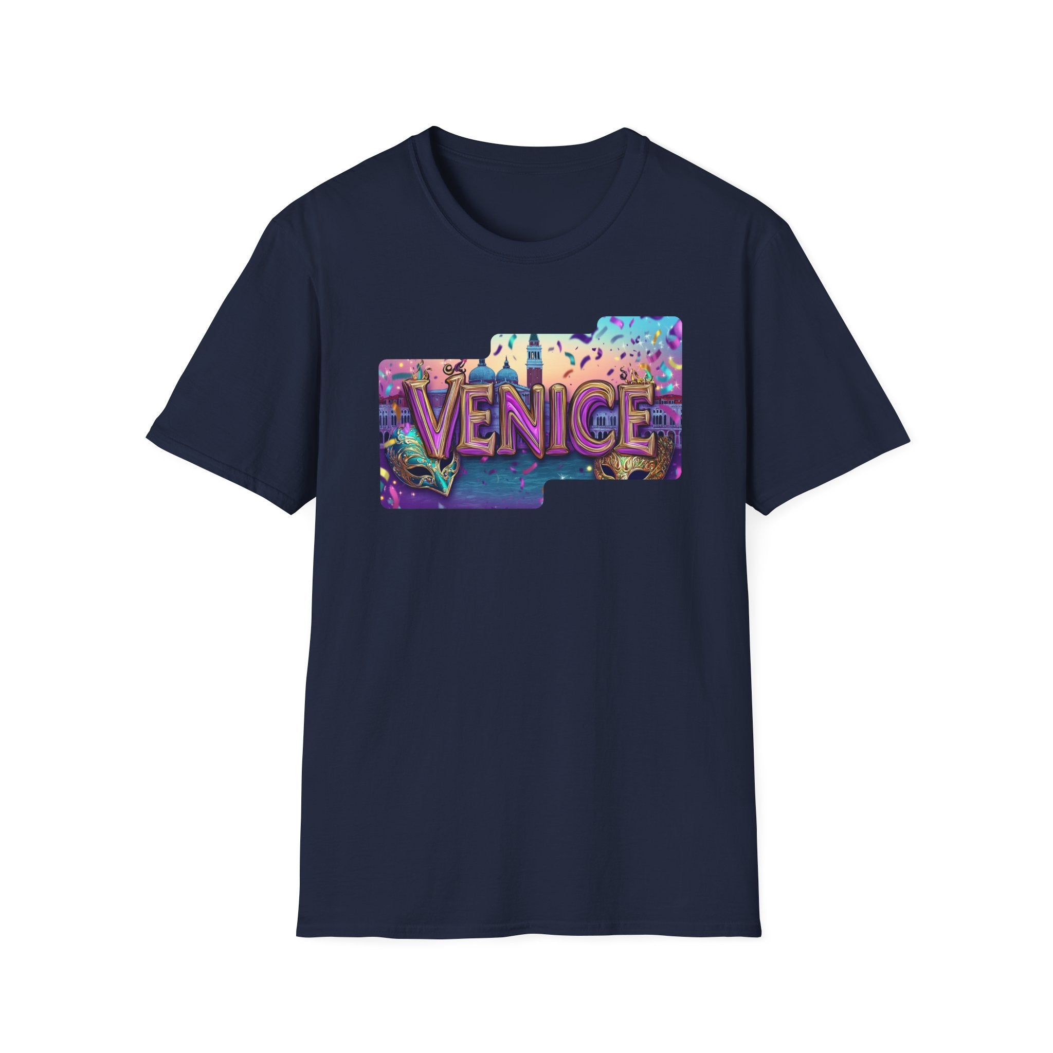 Venice Retro Neon Block T-Shirt | City Travel Souvenir