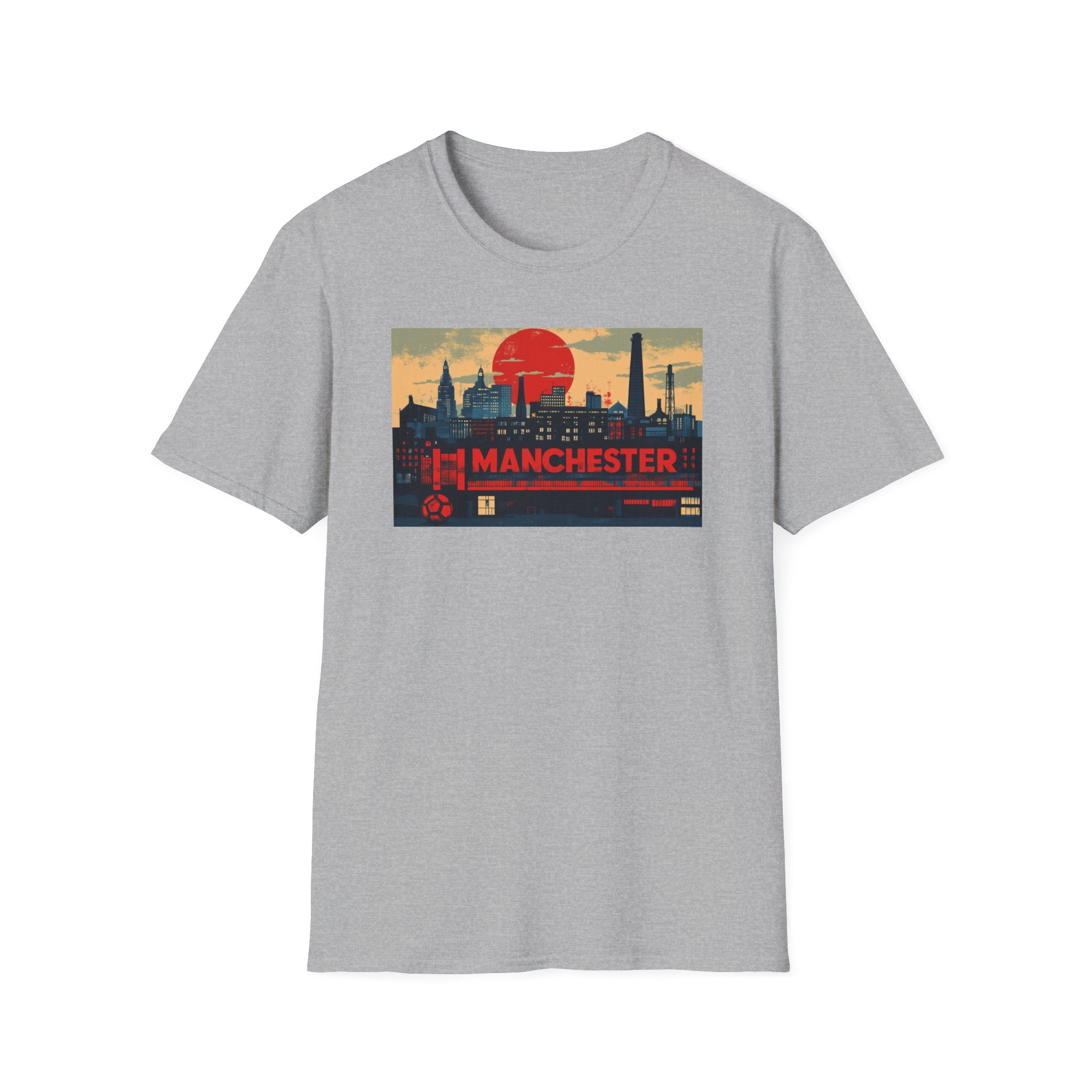 Manchester Skyline T-Shirt | Retro Cityscape Travel Tee
