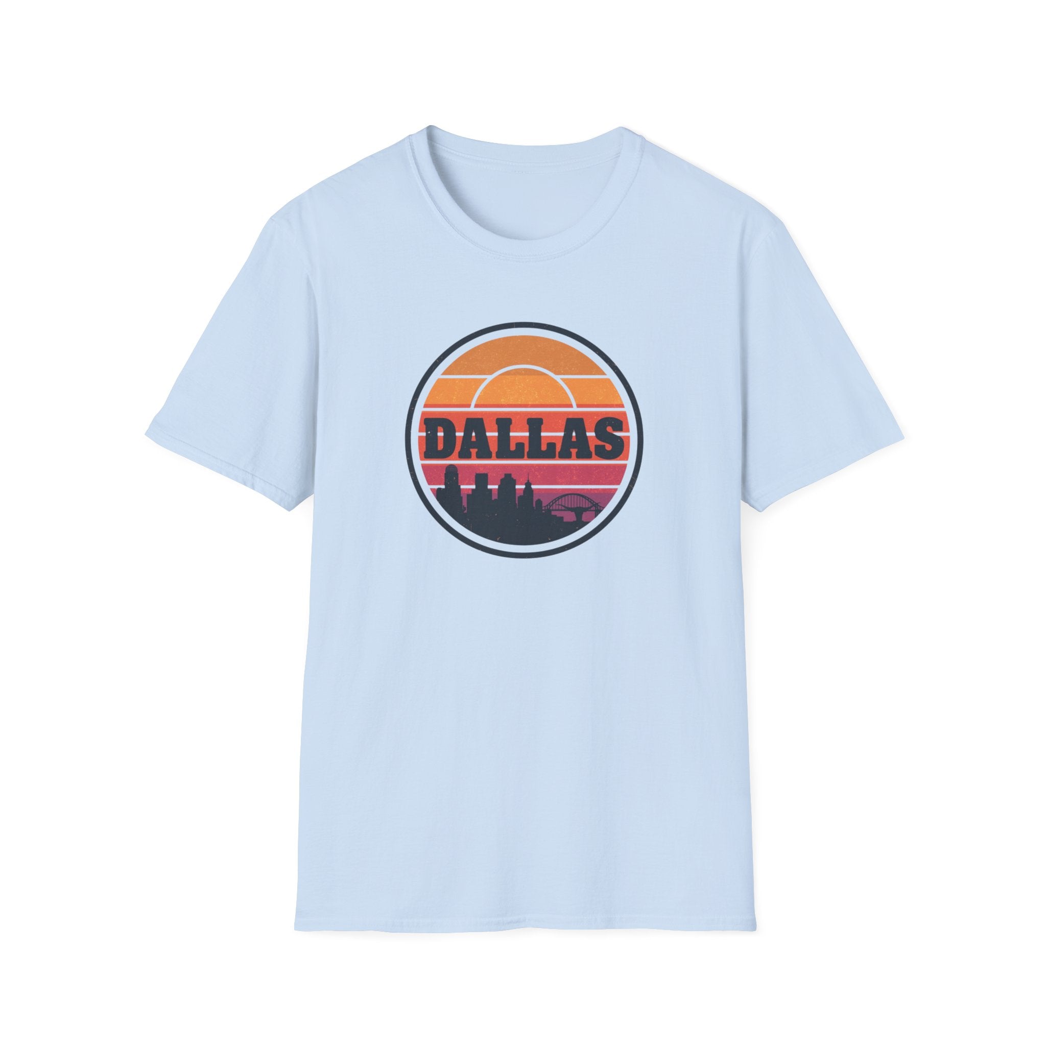 Dallas Sunset T-Shirt — Retro Skyline Graphic Tee