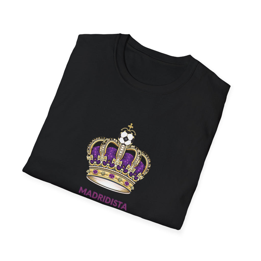 Madridista Crown T-Shirt | Soccer Fan Tee, Royal Purple Gold Crest