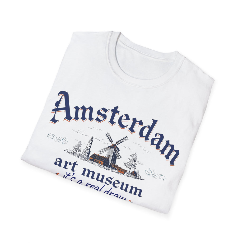 Amsterdam Art Museum T-Shirt – "It's a Real Draw" Travel Souvenir Tee